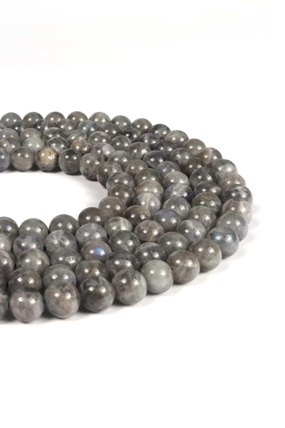 Labradorit Doğal Taş Küre Kesim 8mm Dizi