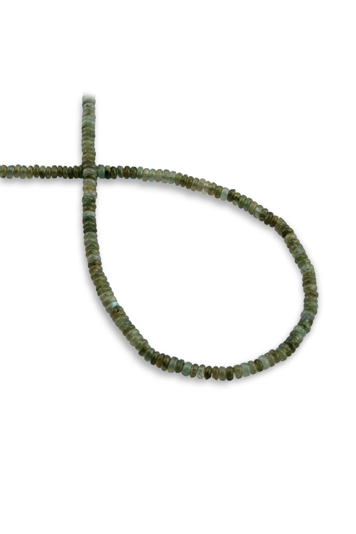 Labradorit Doğal Taş Parlak Rondela Kesim 2x4mm Dizi