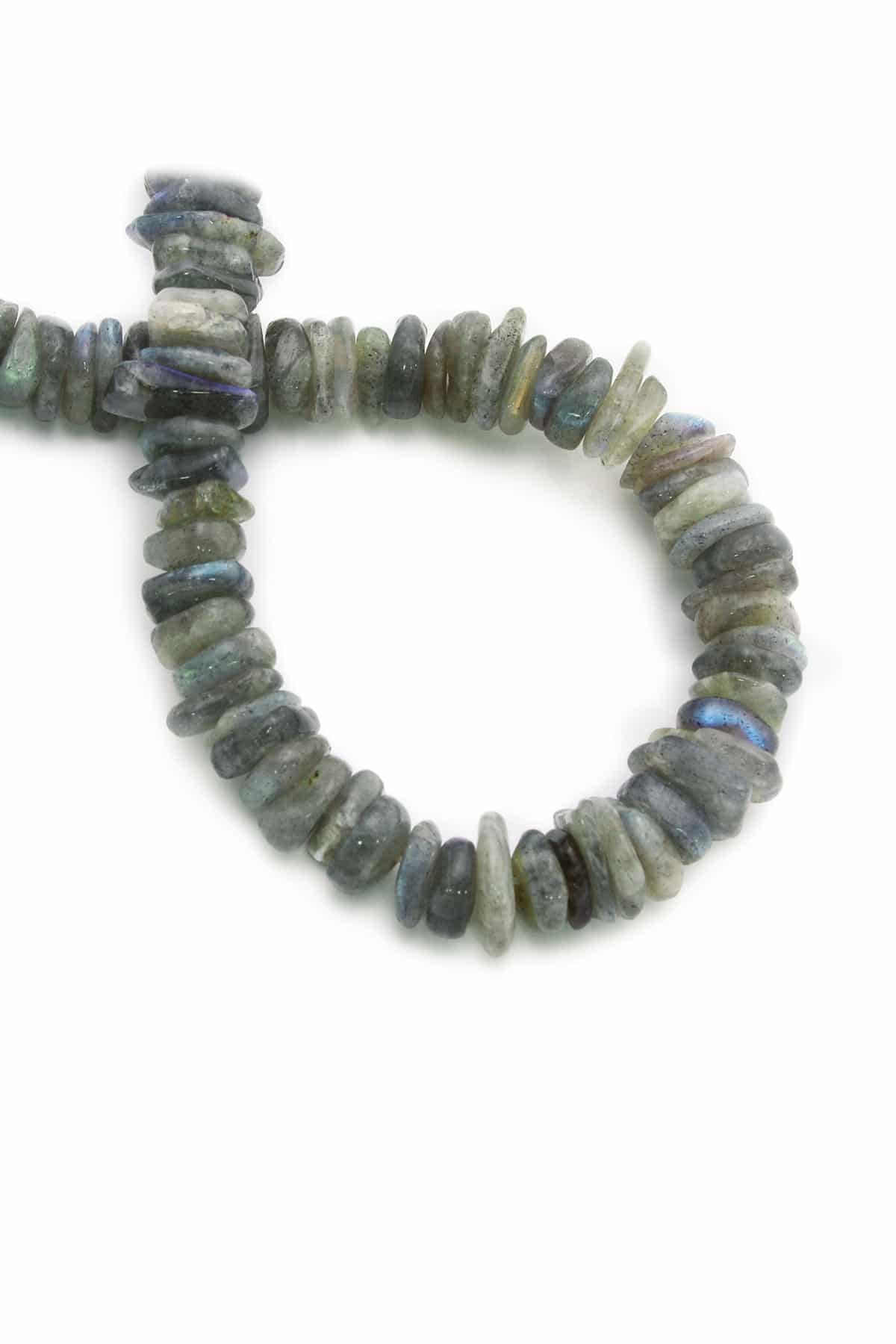 Labradorit Doğal Taş Rondela Kesim Dizi
