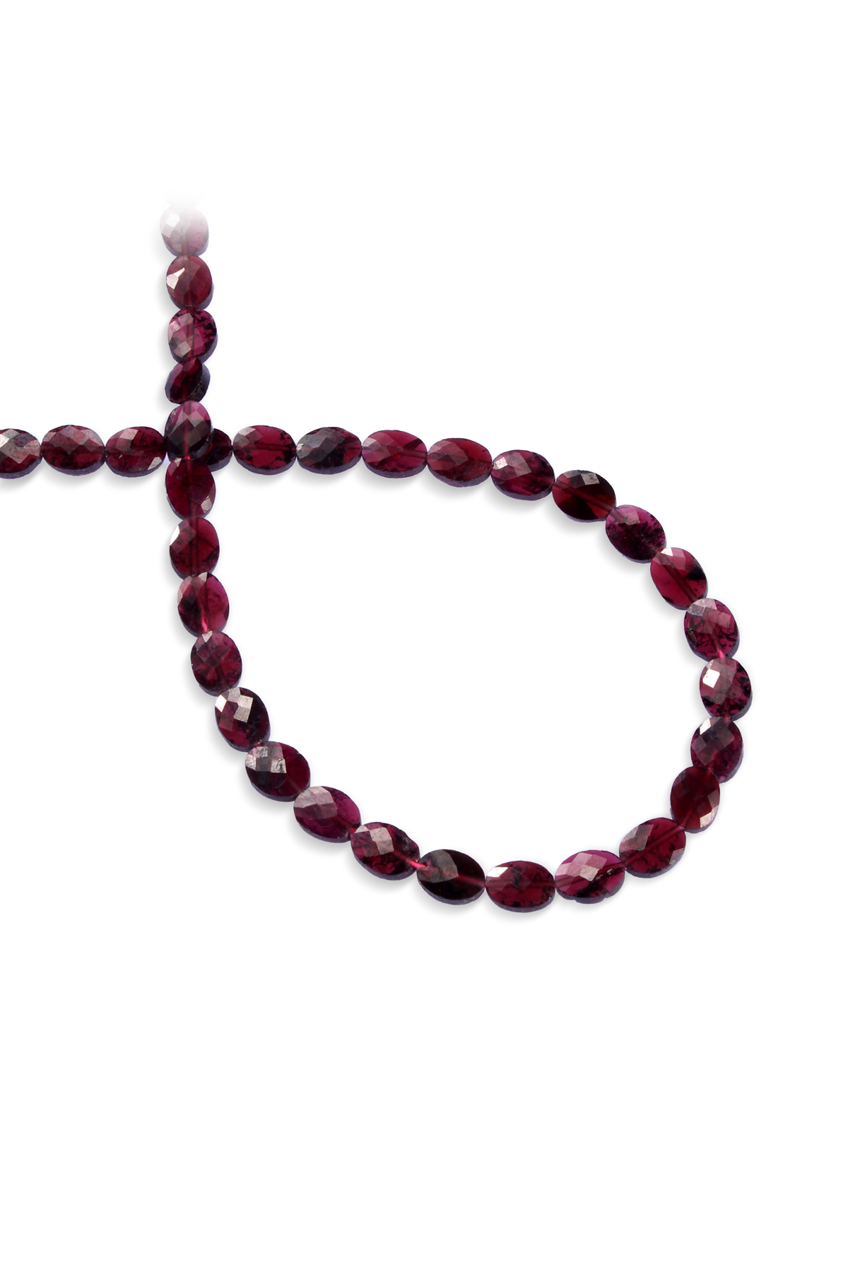 Garnet Doğal Taş Oval Faset Kesim 6x8mm Dizi
