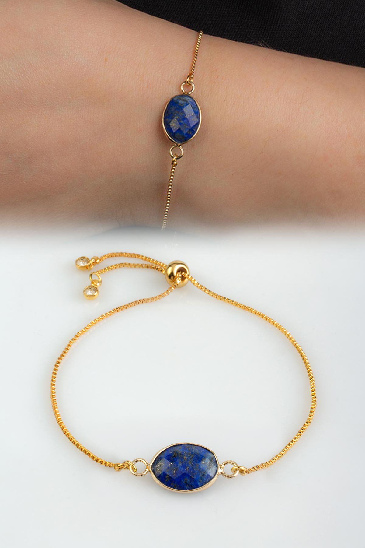 Lapıs Doğal Taş Asansör Sistemli Bileklik