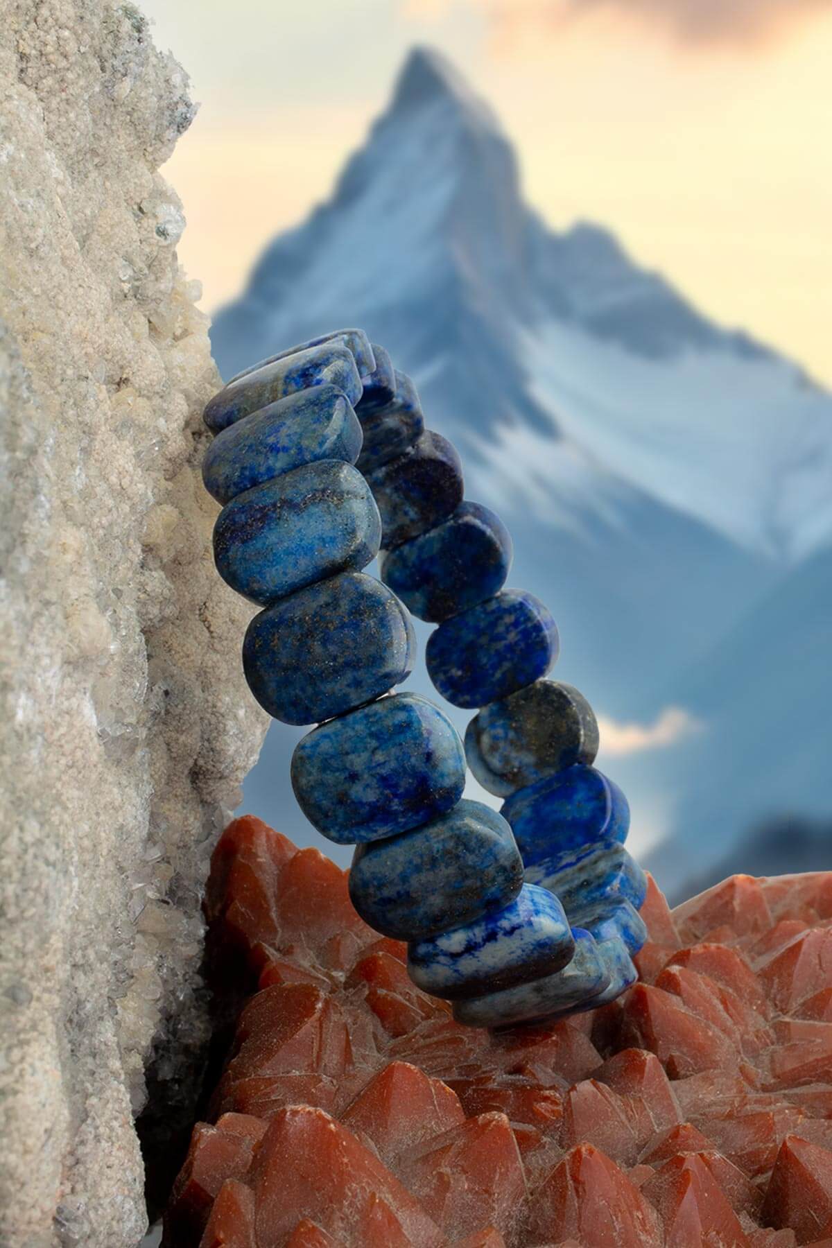 Lapis Doğal Taş Parlak Oval Faset Kesim 11x15mm Bileklik