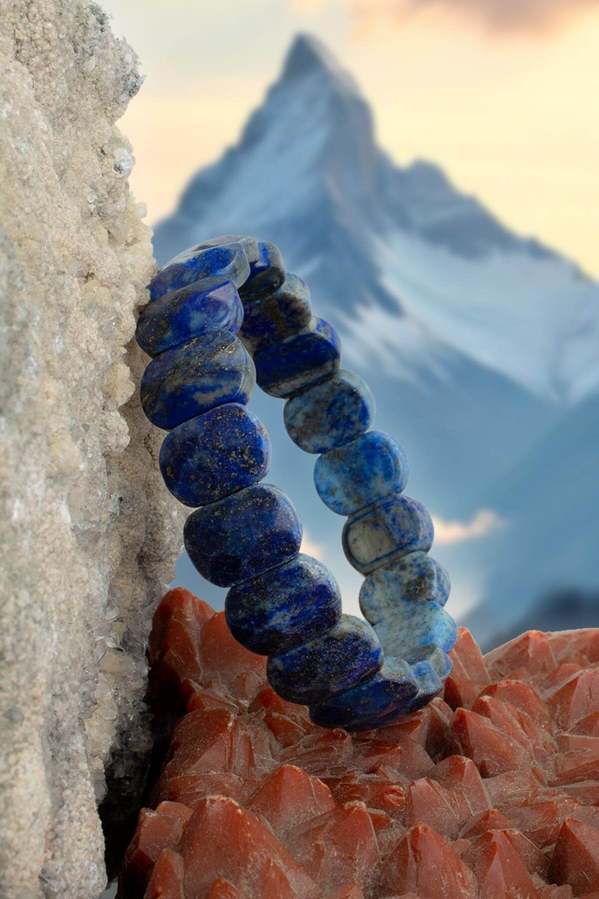 Lapis Doğal Taş Parlak Oval Faset Kesim 11x15mm Bileklik