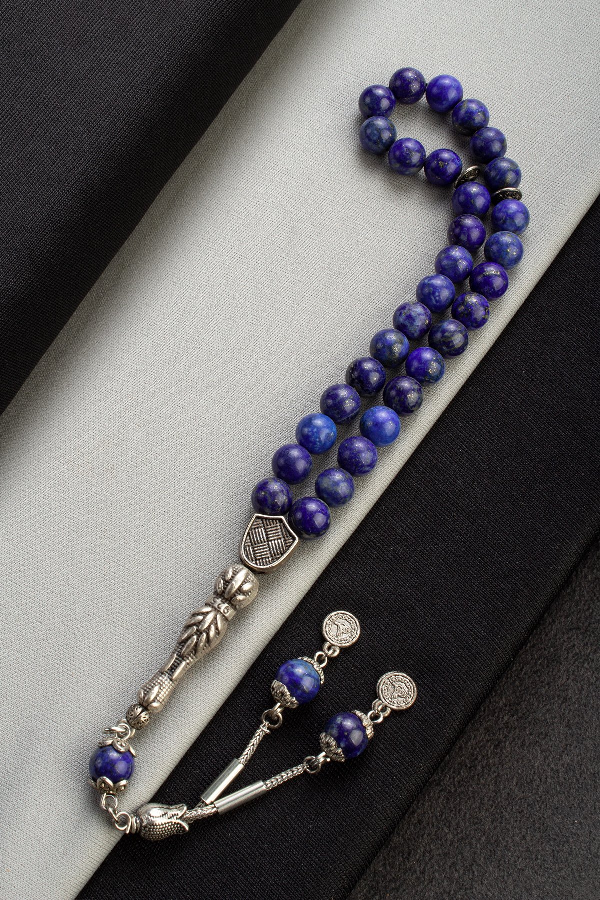 Lapis Lazuli Doğal Taş Küre Kesim 33 lu 8mm Tesbih
