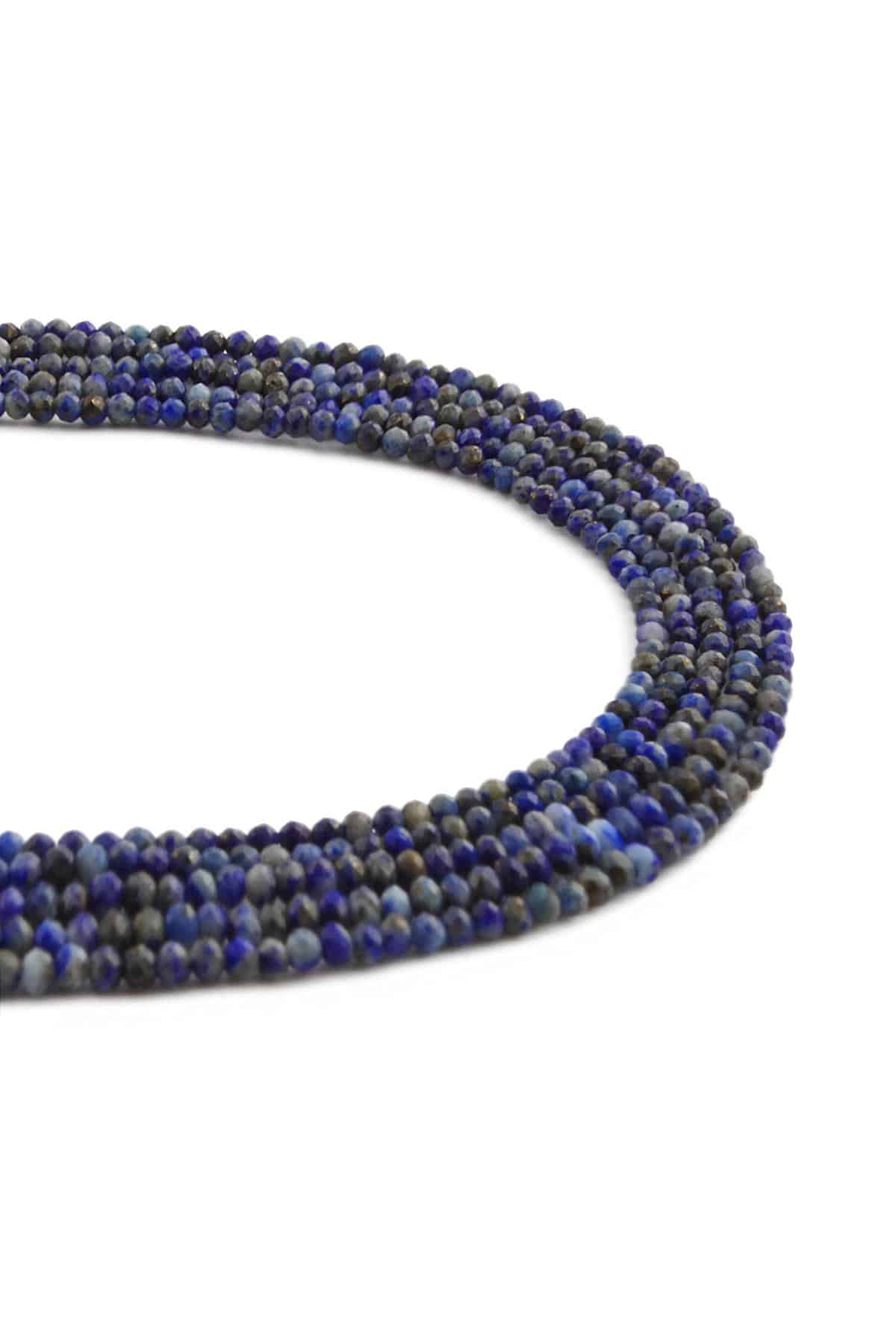 Lapis Lazuli Doğal Taş Parlak Küre Kristal Kesim 2mm Dizi