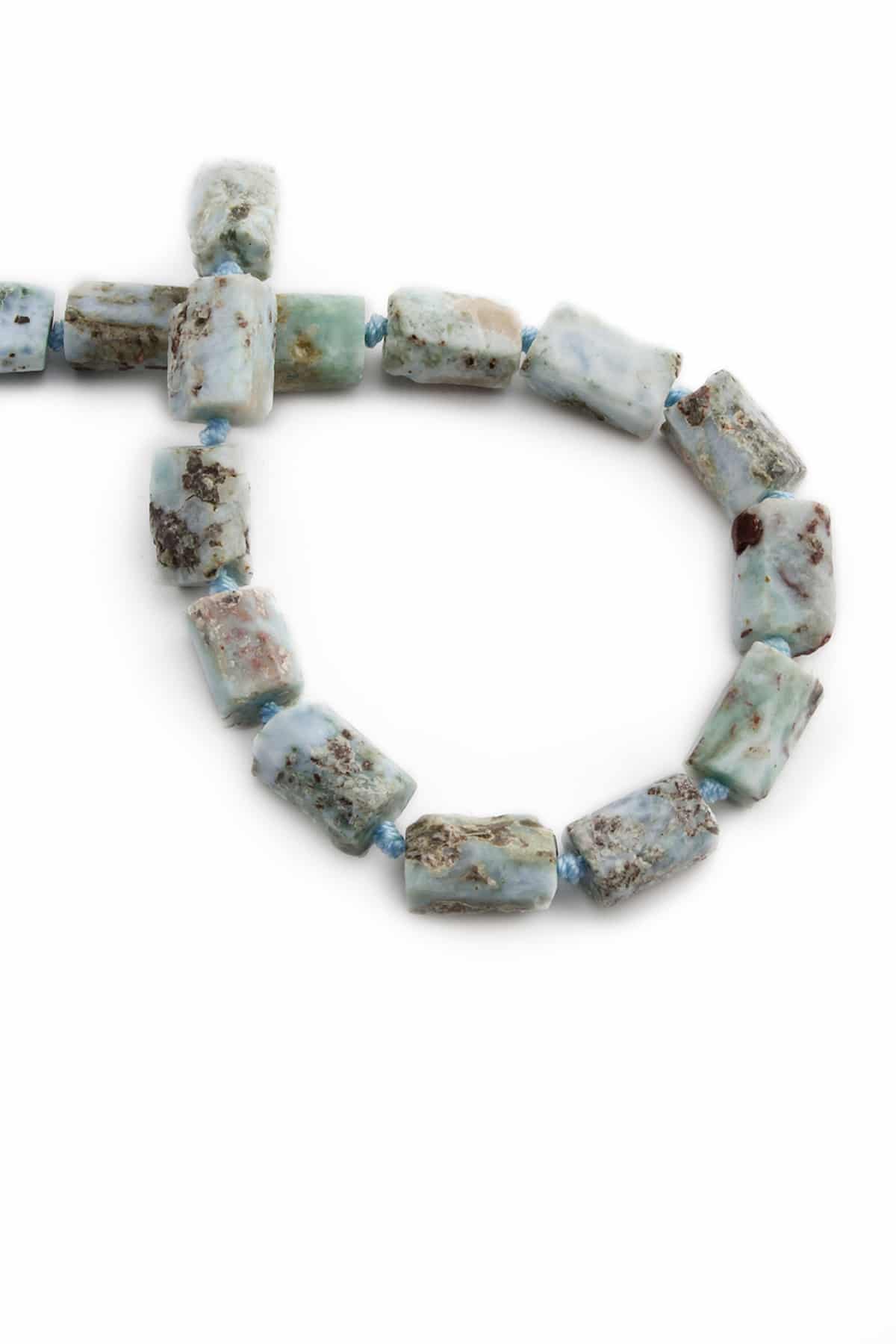 Larimar Doğal Taş Amorf Kesim 9x13mm Dizi