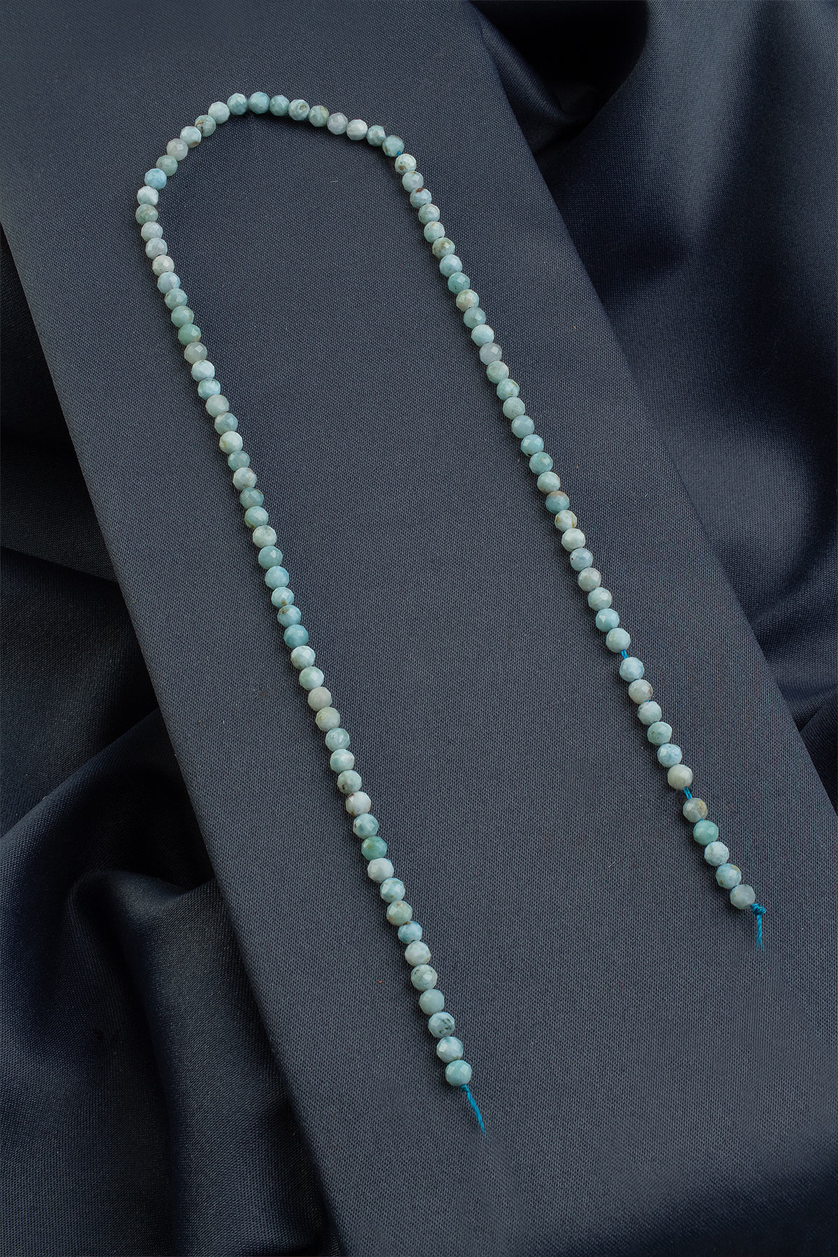 Larimar Doğal Taş Faset Kesim 4mm Dizi