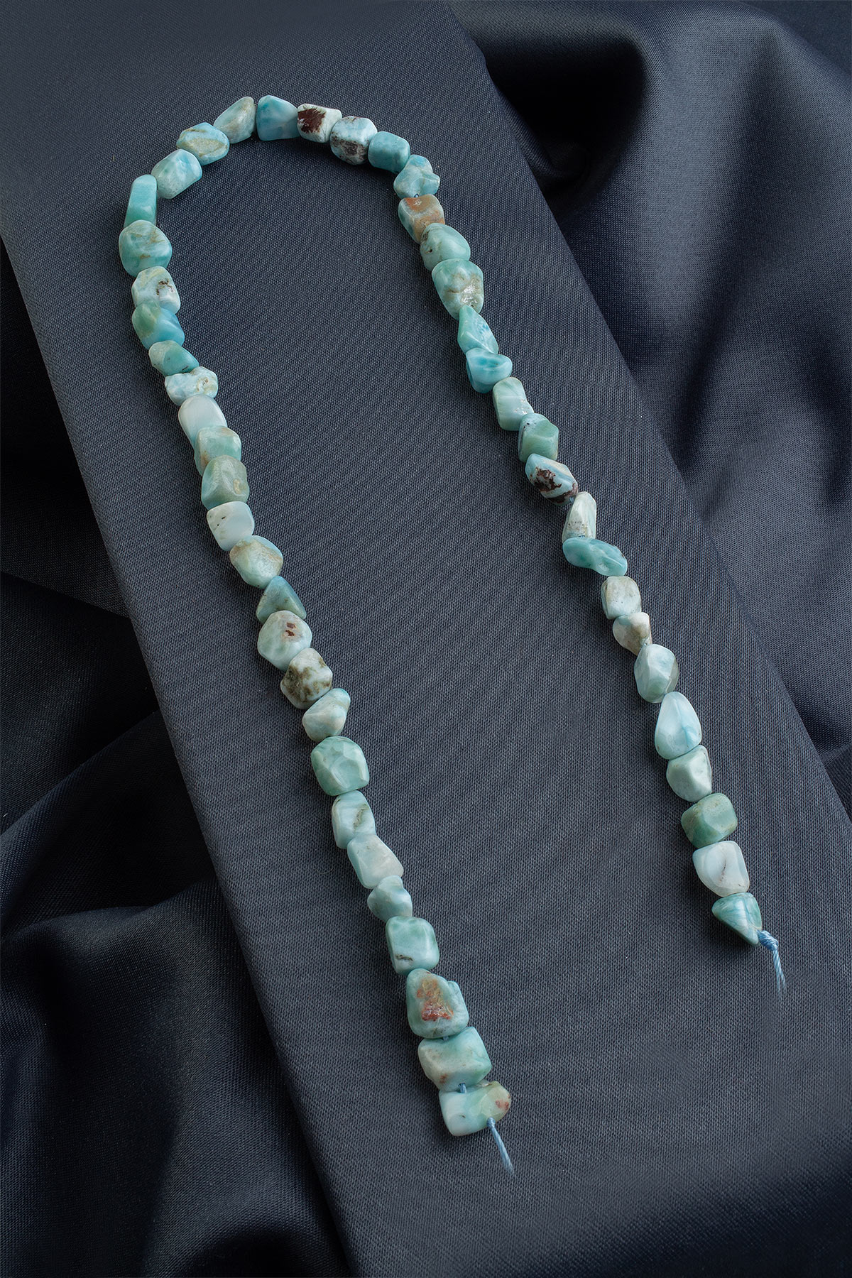 Larimar Doğal Taş Tımbıl Kesim 8x12mm Dizi