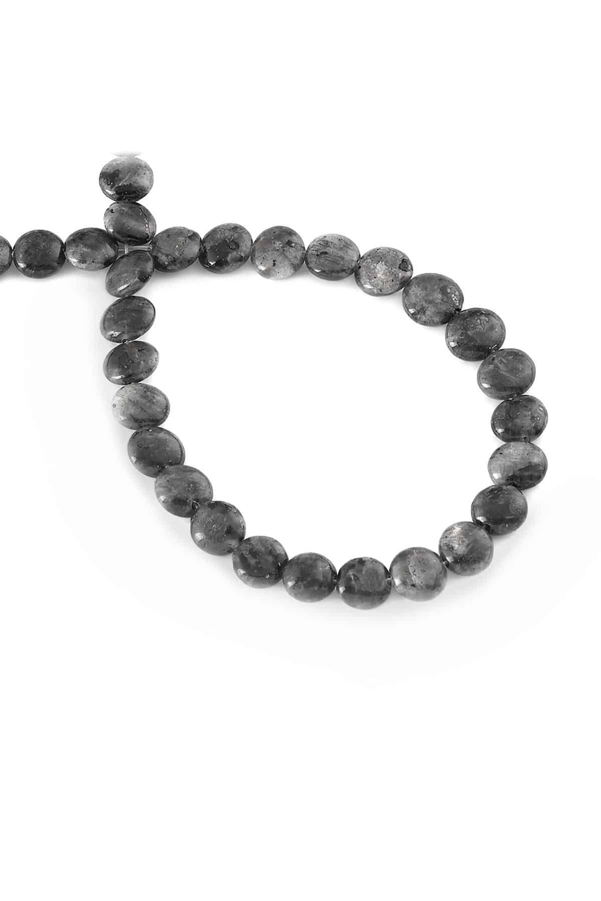 Larvakit Natural Stone Circle Cut 8mm String Of Beads