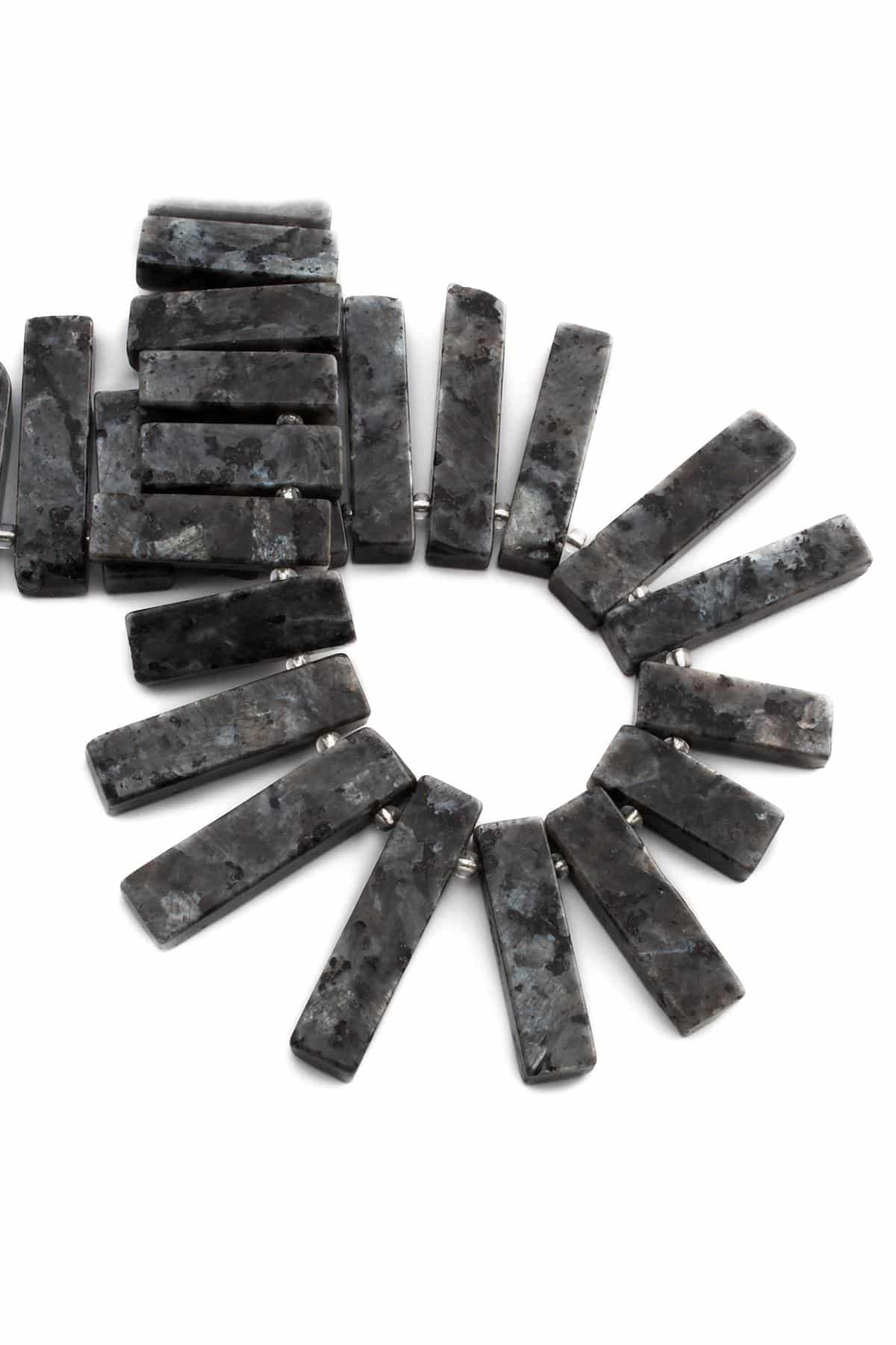 Larvakit Doğal Taş Dikdörtgen Kesim 10x40mm Dizi