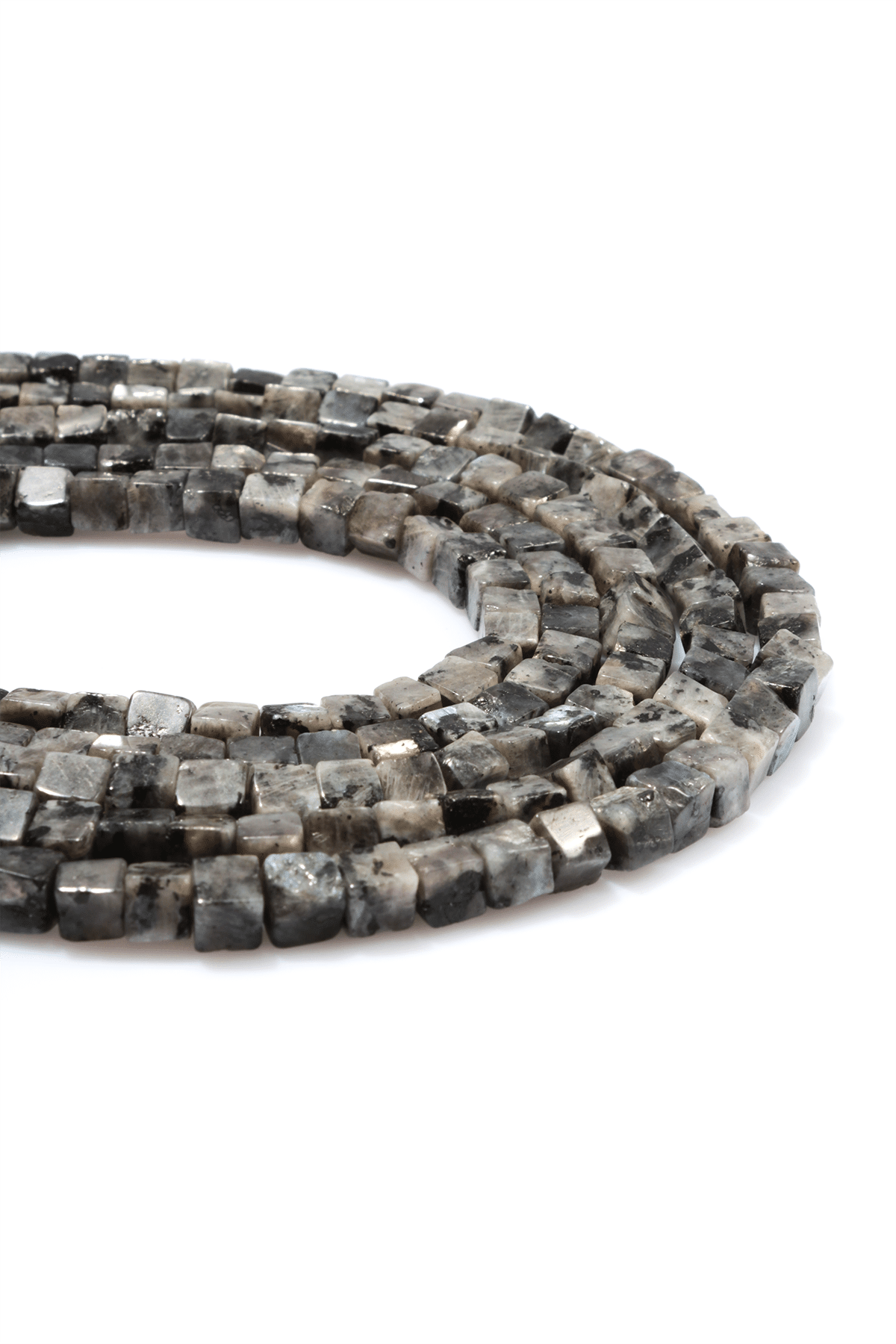 Larvakit Natural Stone Cube Cut 8mm String Of Beads