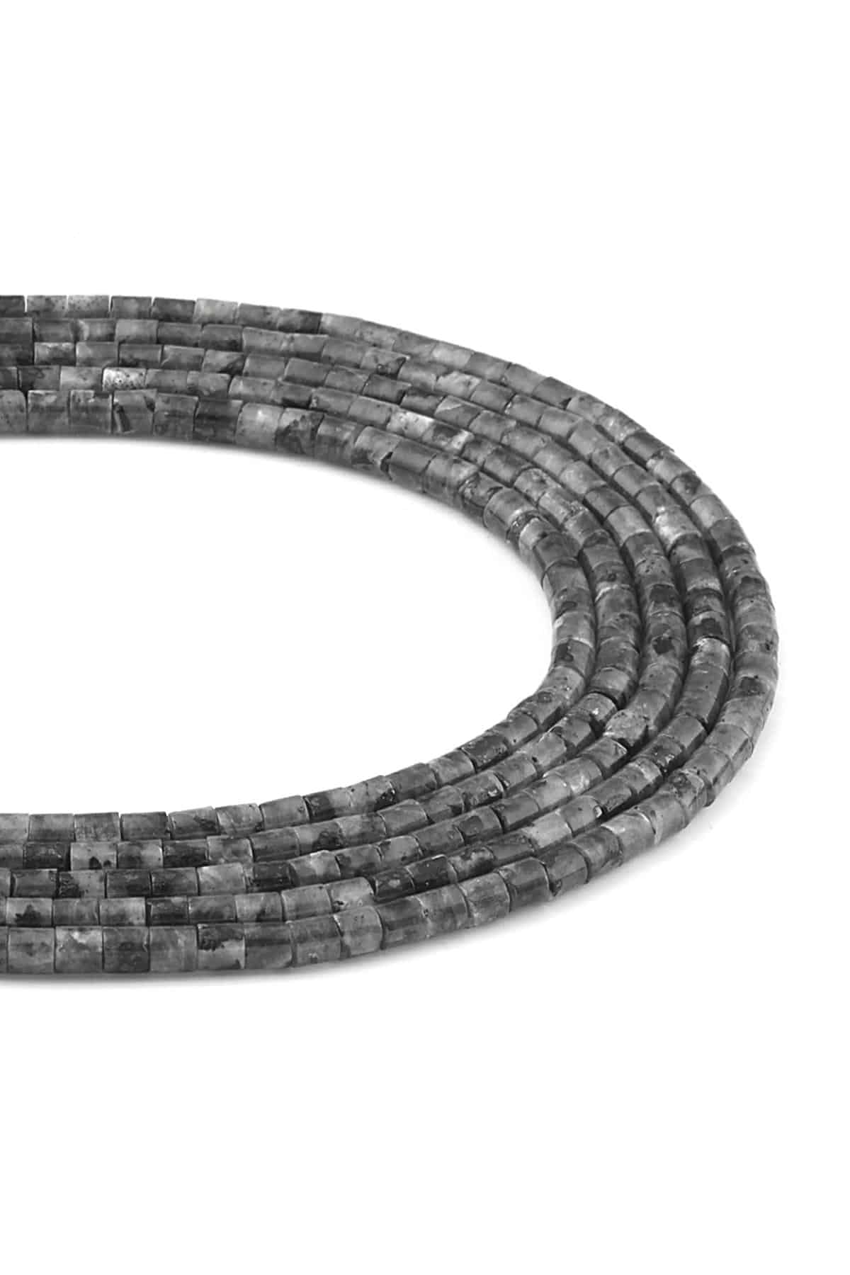 Larvakit Natural Stone Cylinder Cut 4x4mm String Of Beads