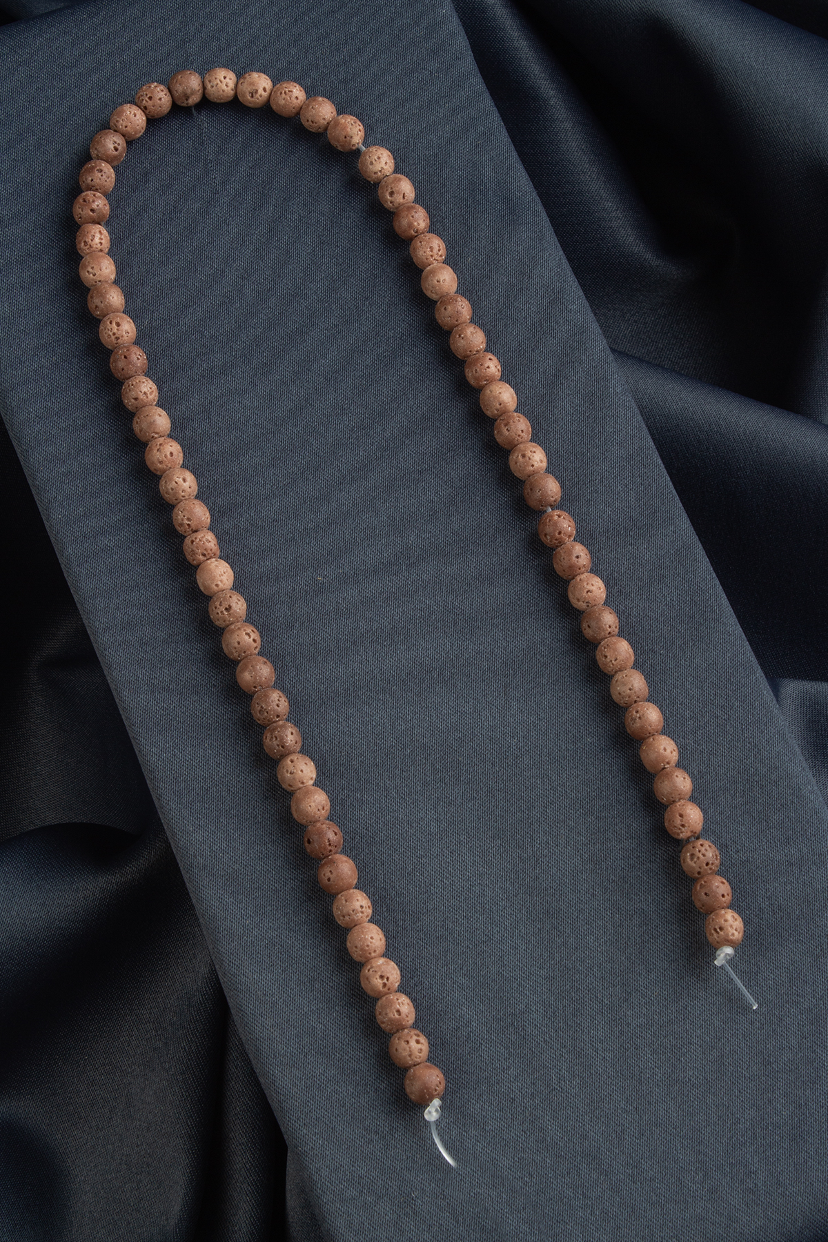 Lav Taşı Doğal Taş Mat Kahverengi Küre Kesim 6mm Dizi