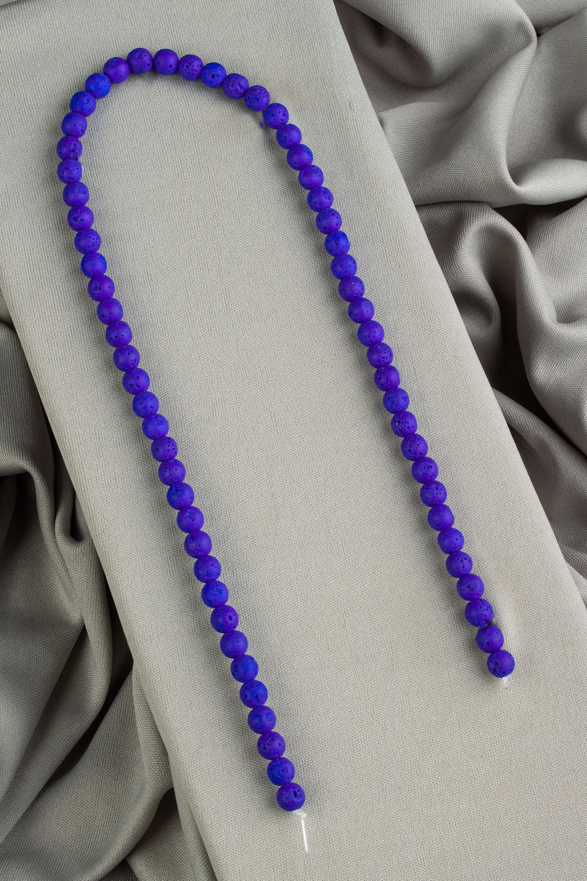 Lav Taşı Doğal Taş Mat Koyu Lacivert Küre Kesim 6mm Dizi [AA]