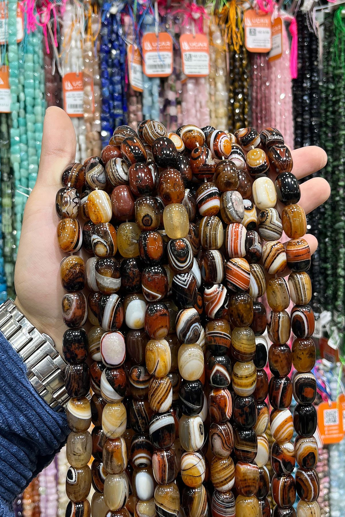 Madagaskar Akik Taşı Kahverengil Kapsül Kesim 13x18mm