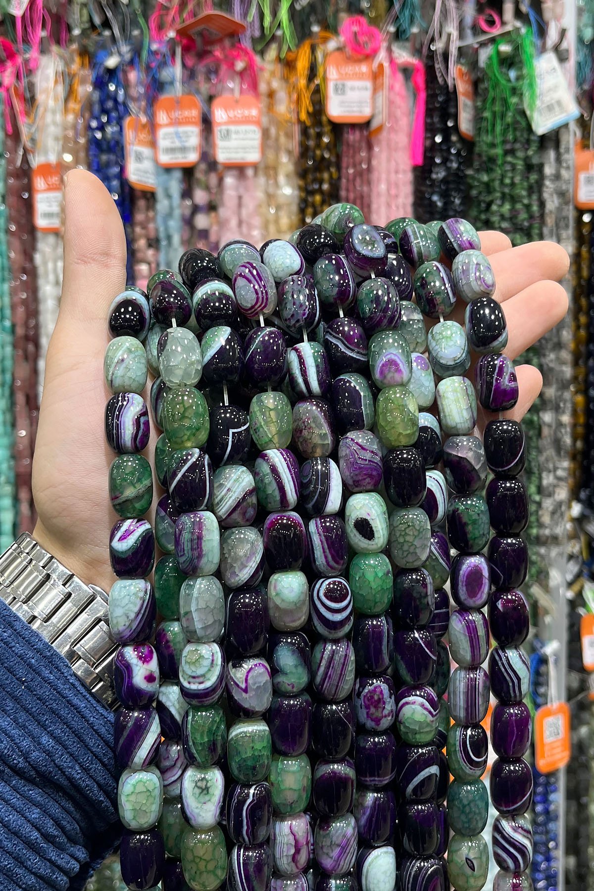 Madagaskar Akik Taşı Mor Kapsül Kesim 13x18mm