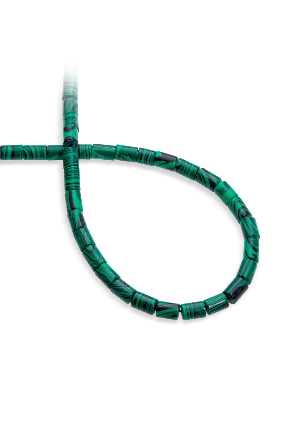 Sıkma Malakit Taşı Silindir Kesim 5x8mm Dizi