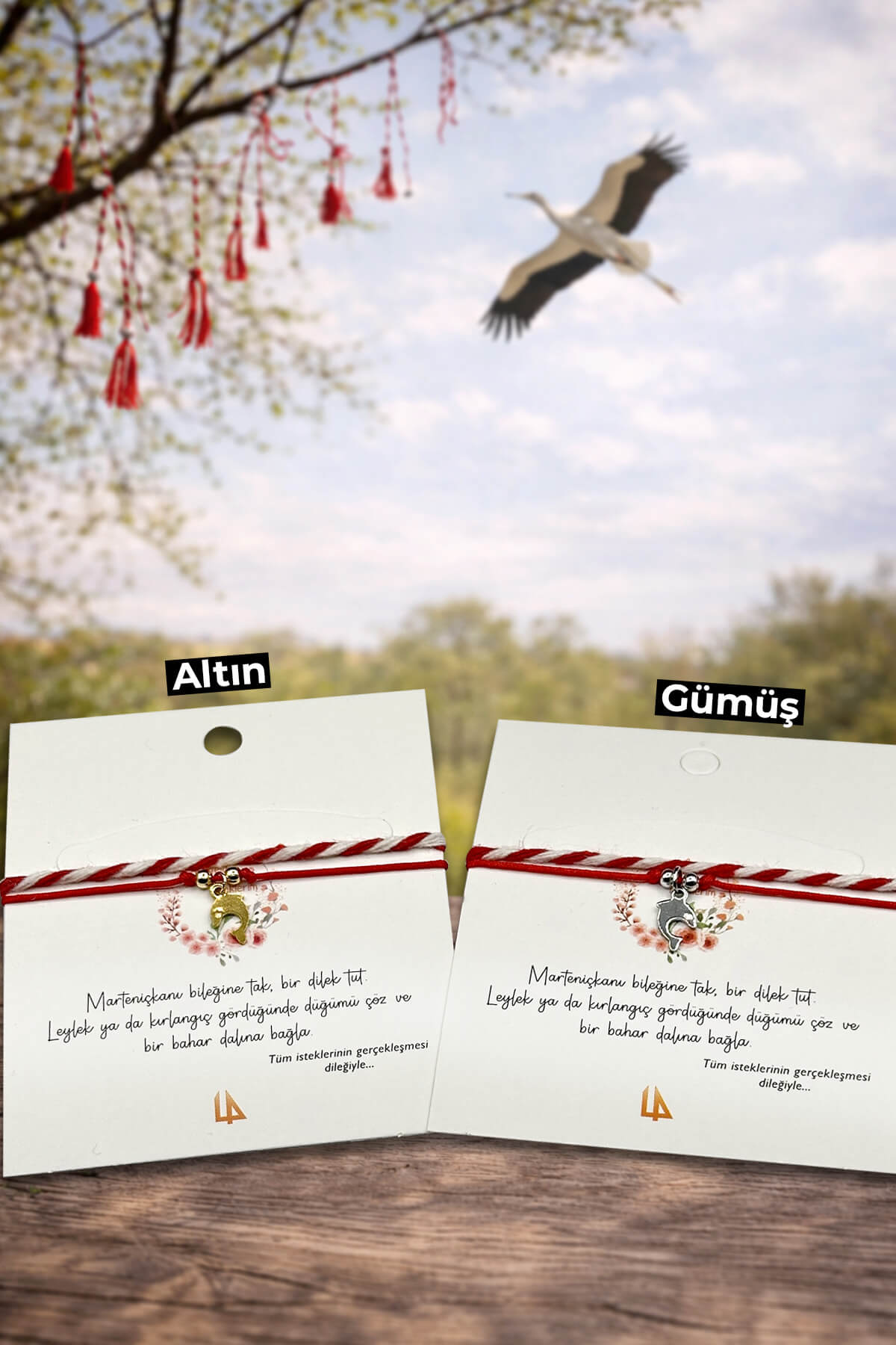 Marteniçka Yunus Temalı Kırmızı Beyaz İp Bileklik - Geleneksel Baba Marta Bahar Bilekliği