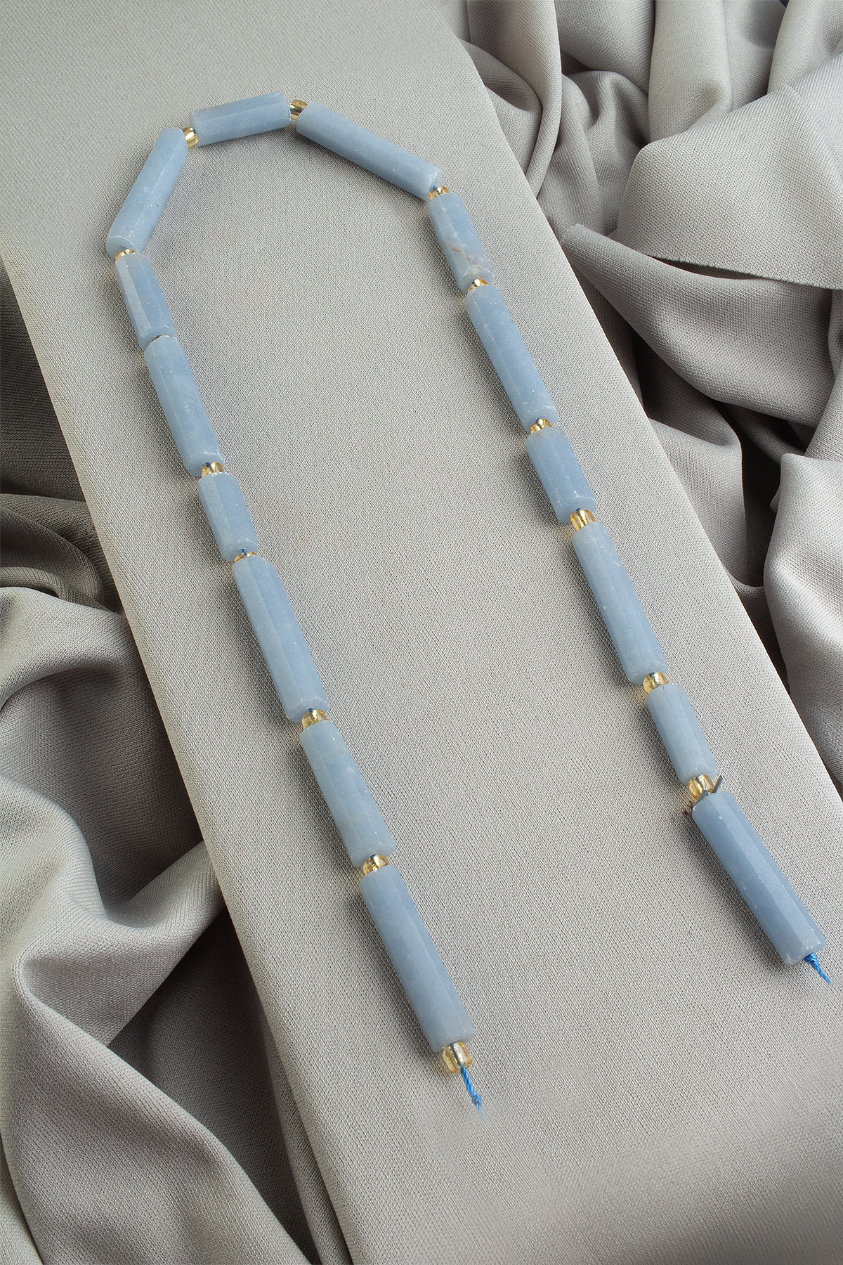 Melek Taşı Doğal Taş Köşeli Silindir Kesim 7x27mm Dizi