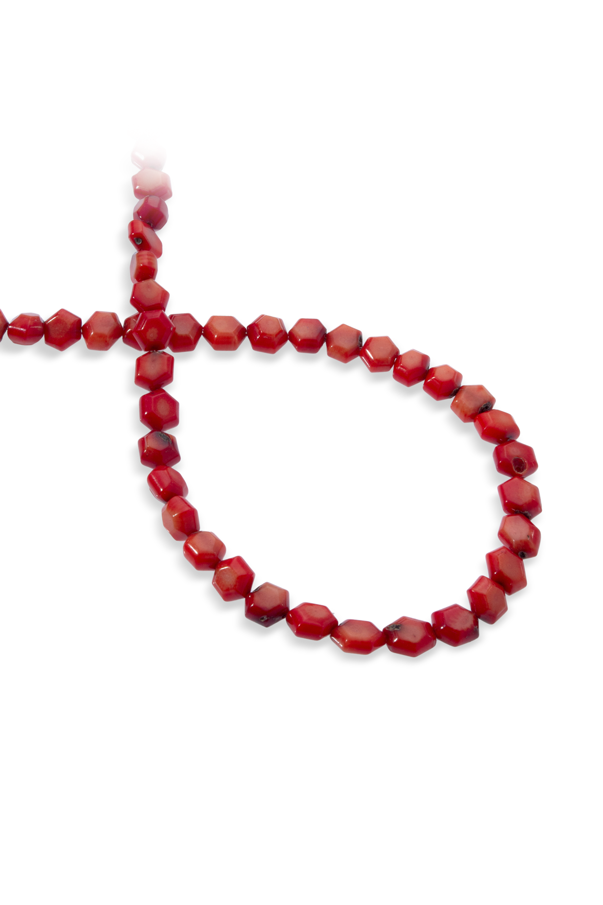 Mercan Doğal Taş Altıgen Prizma Kesim Dizi