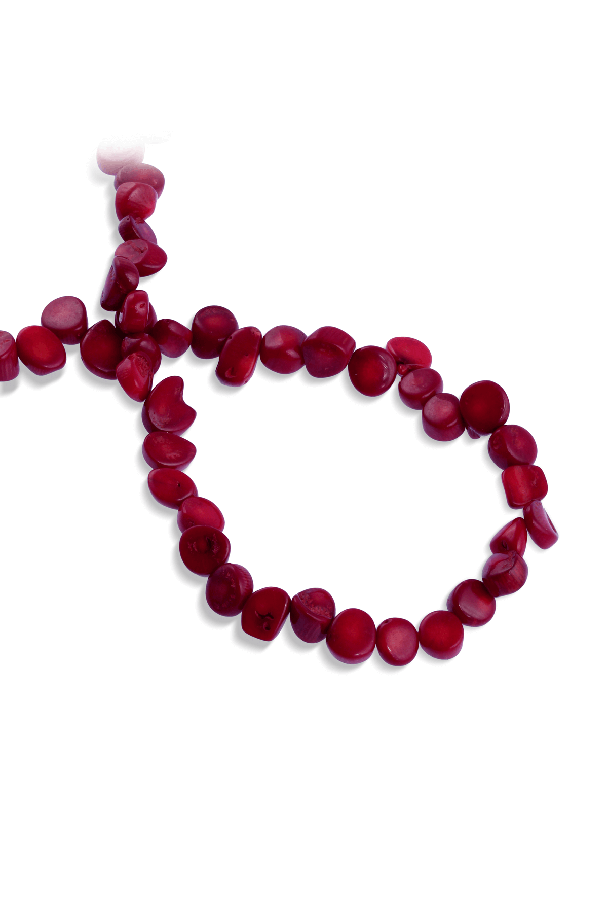 Mercan Doğal Taş Kırmızı Şekilsiz Dizi