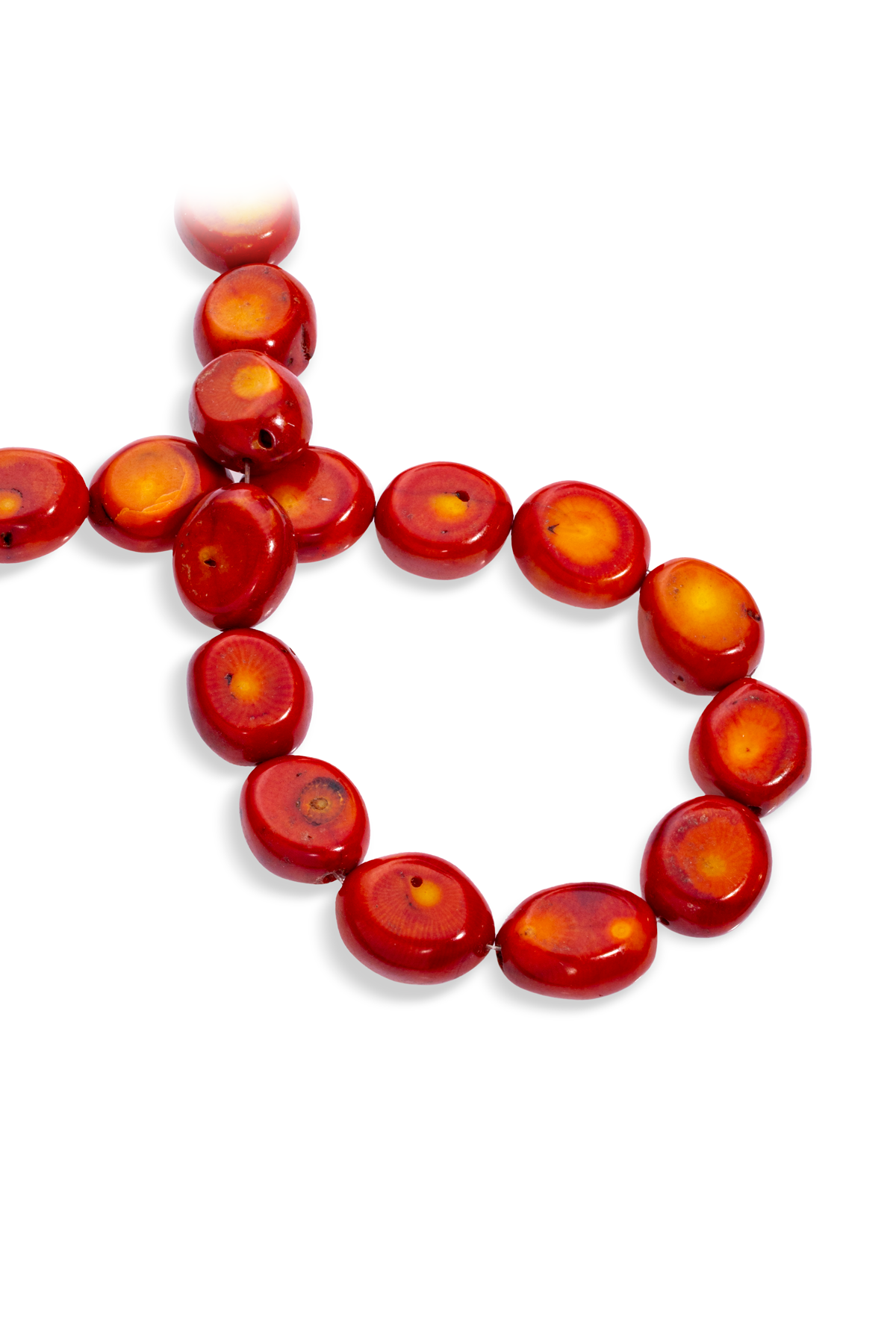 Mercan Doğal Taş Parlak Turuncu Oval 20x25mm Dizi