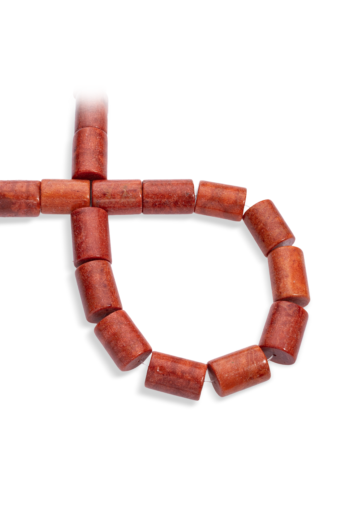 Mercan Doğal Taş Parlak Turuncu Silindir Kesim Kesim 16x22mm Dizi