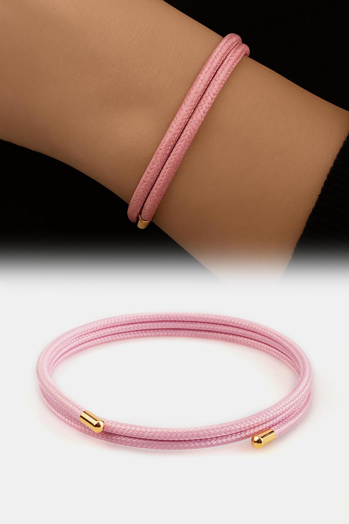 Mıknatıslı Pudra Pembesi Bileklik