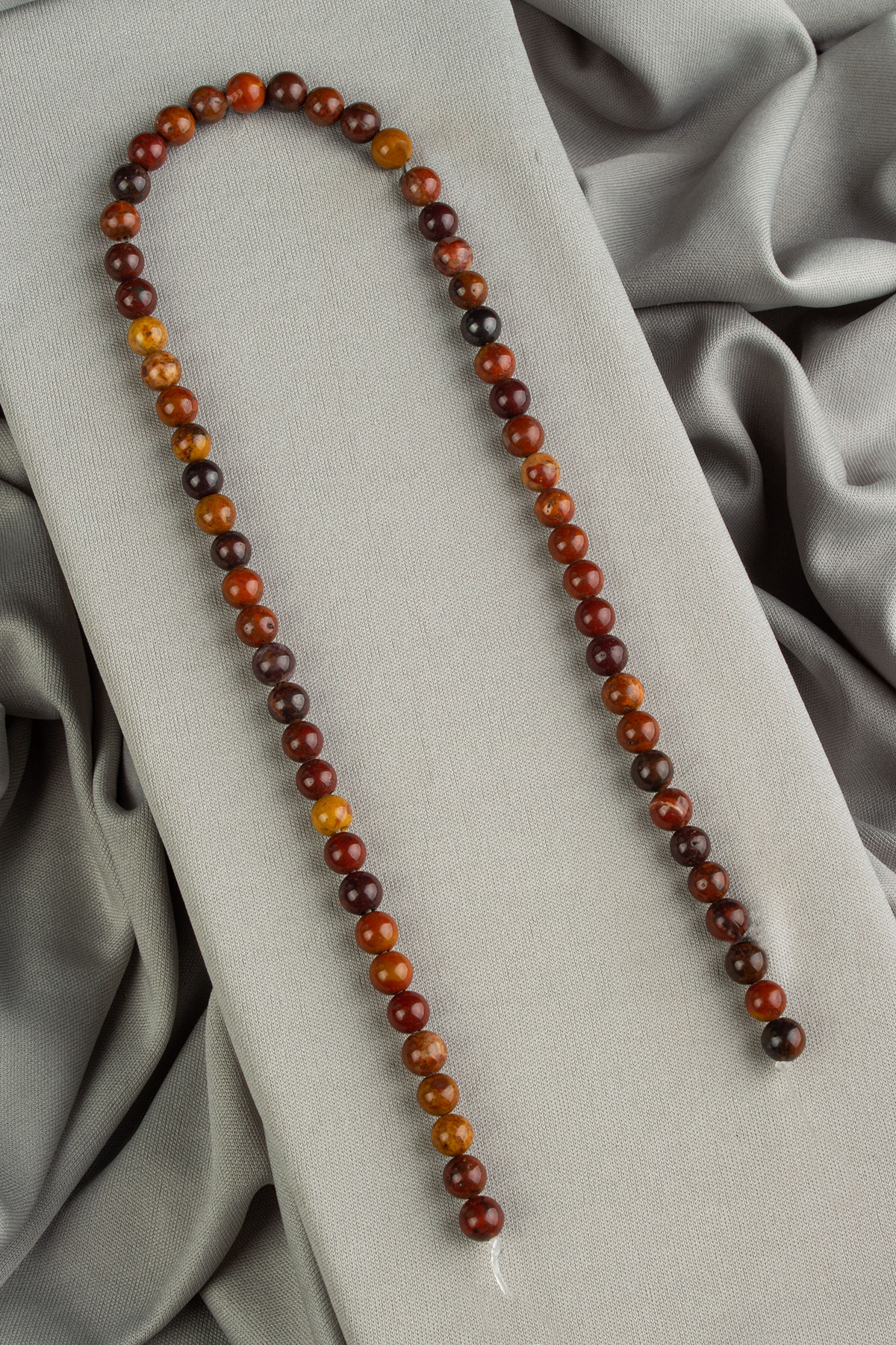 Mokait Jasper Doğal Taş Küre Kesim 6mm Dizi [AA]