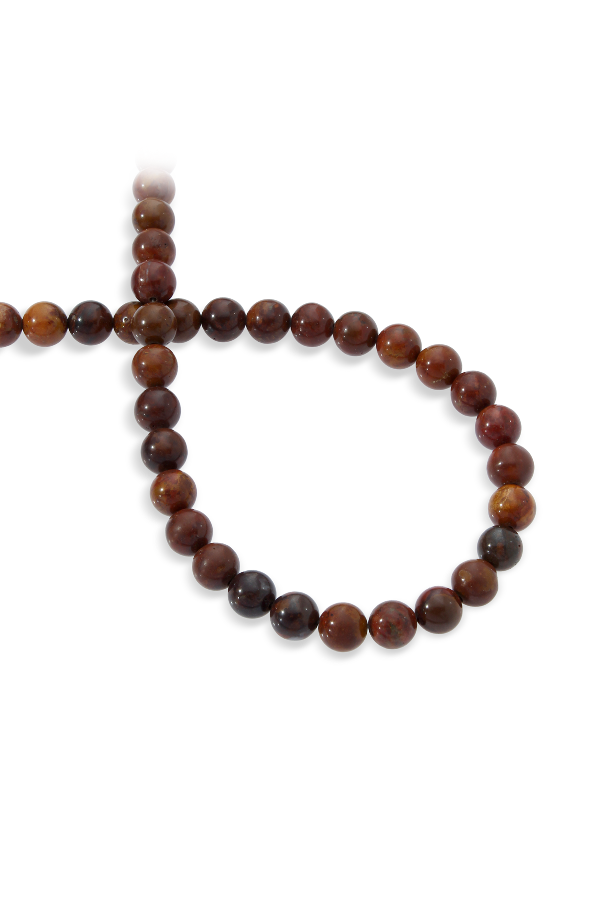 Mokait Jasper Doğal Taş Küre Kesim 8mm Dizi [AA]