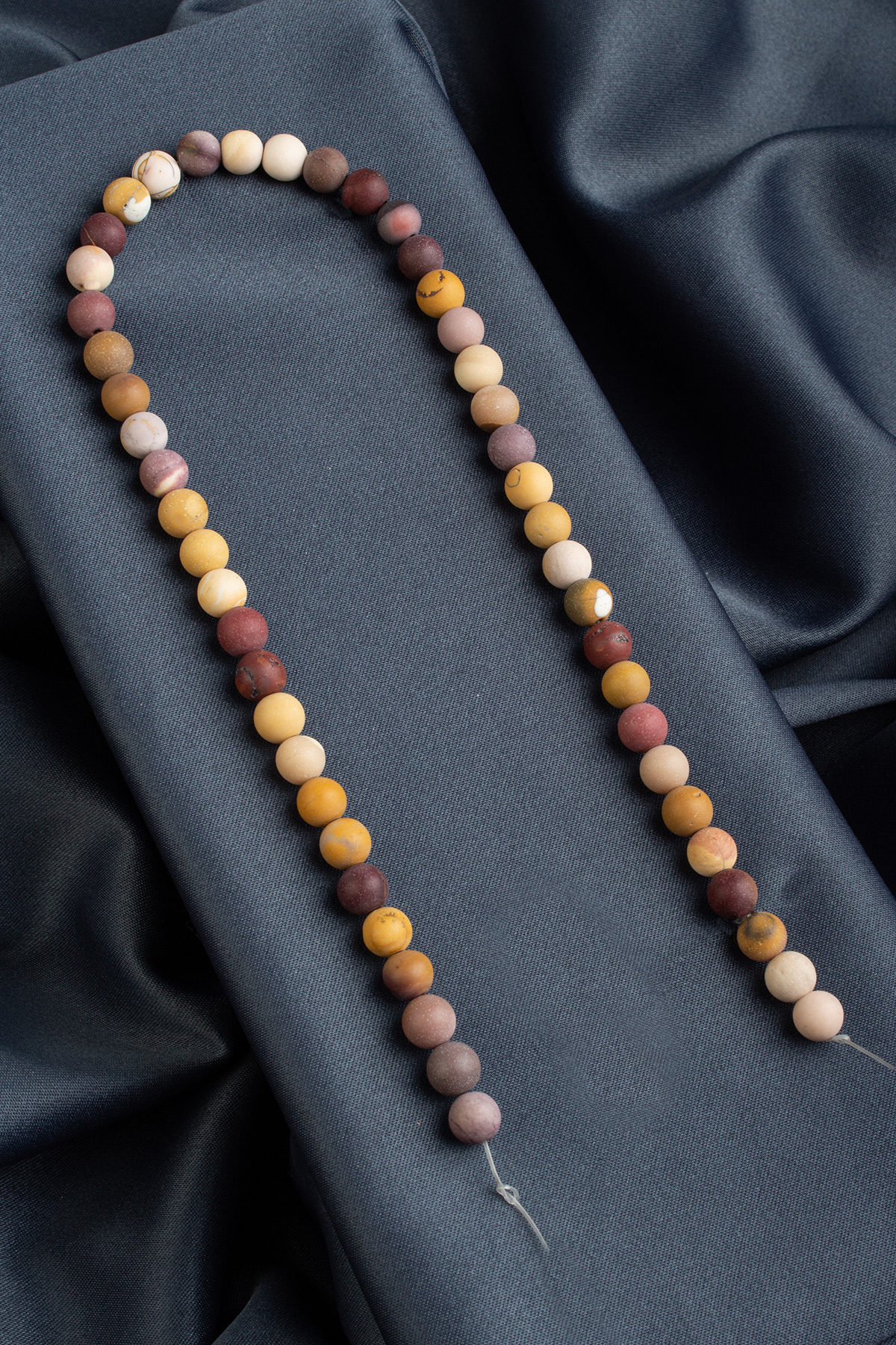 Mokait Jasper Doğal Taş Mat Küre Kesim 8mm Dizi [AA]