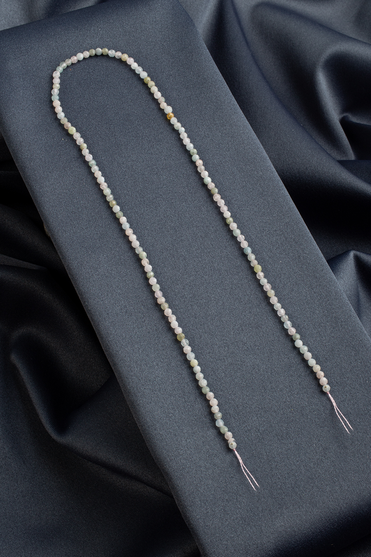 Morganit Doğal Taş Fasetli Küre l Kesim 3mm Dizi