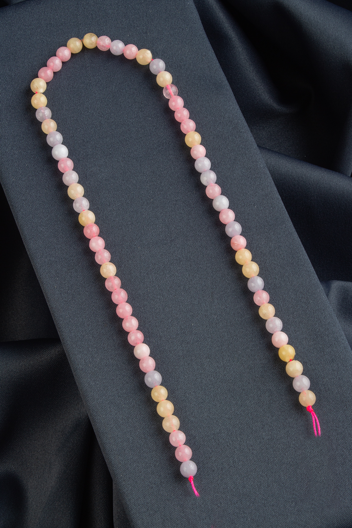 Morganit Doğal Taş Parlak Karışık Küre Kesim 6mm Dizi