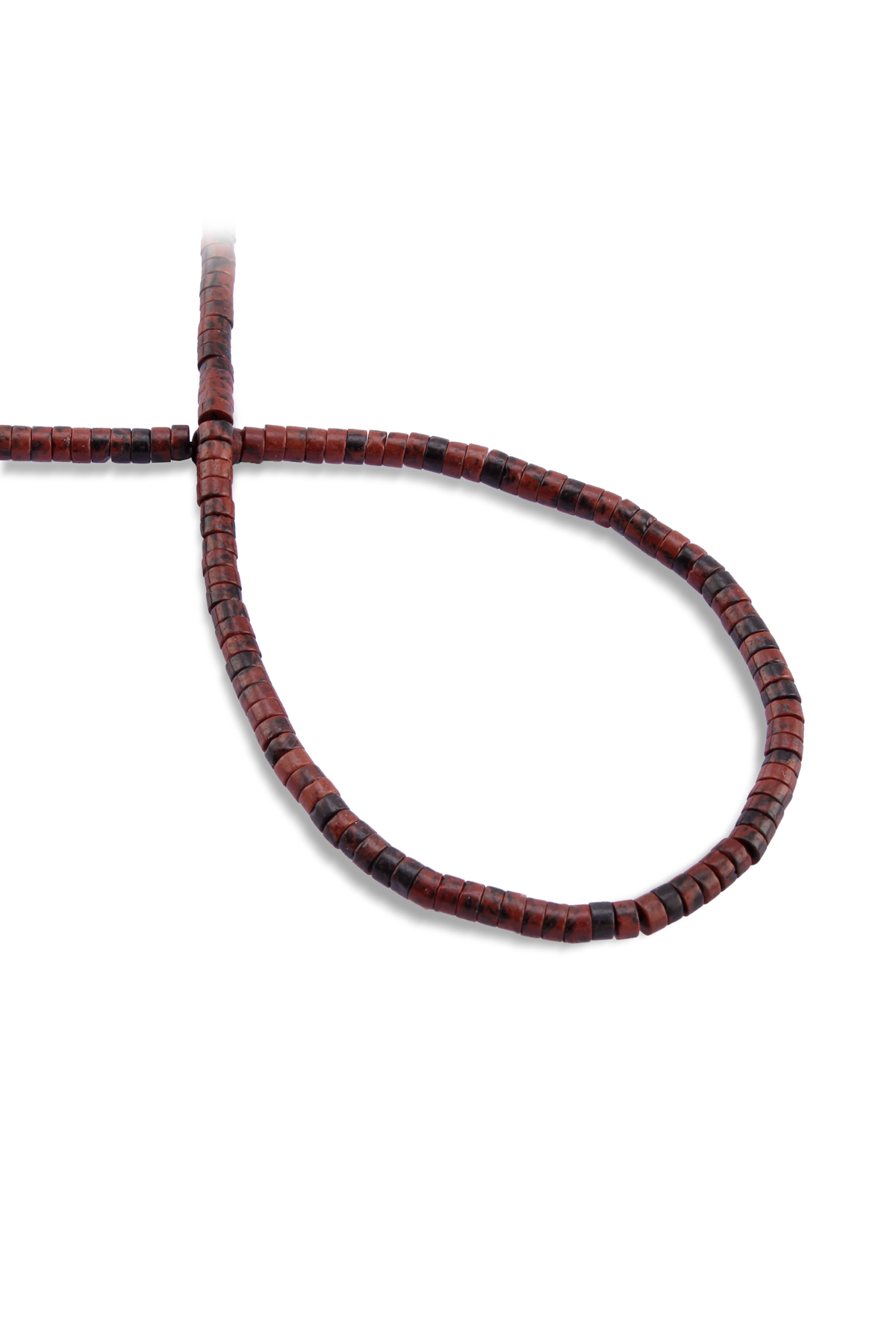 Obsidyen Doğal Taş Bordo Dore Kesim 2x4mm Dizi