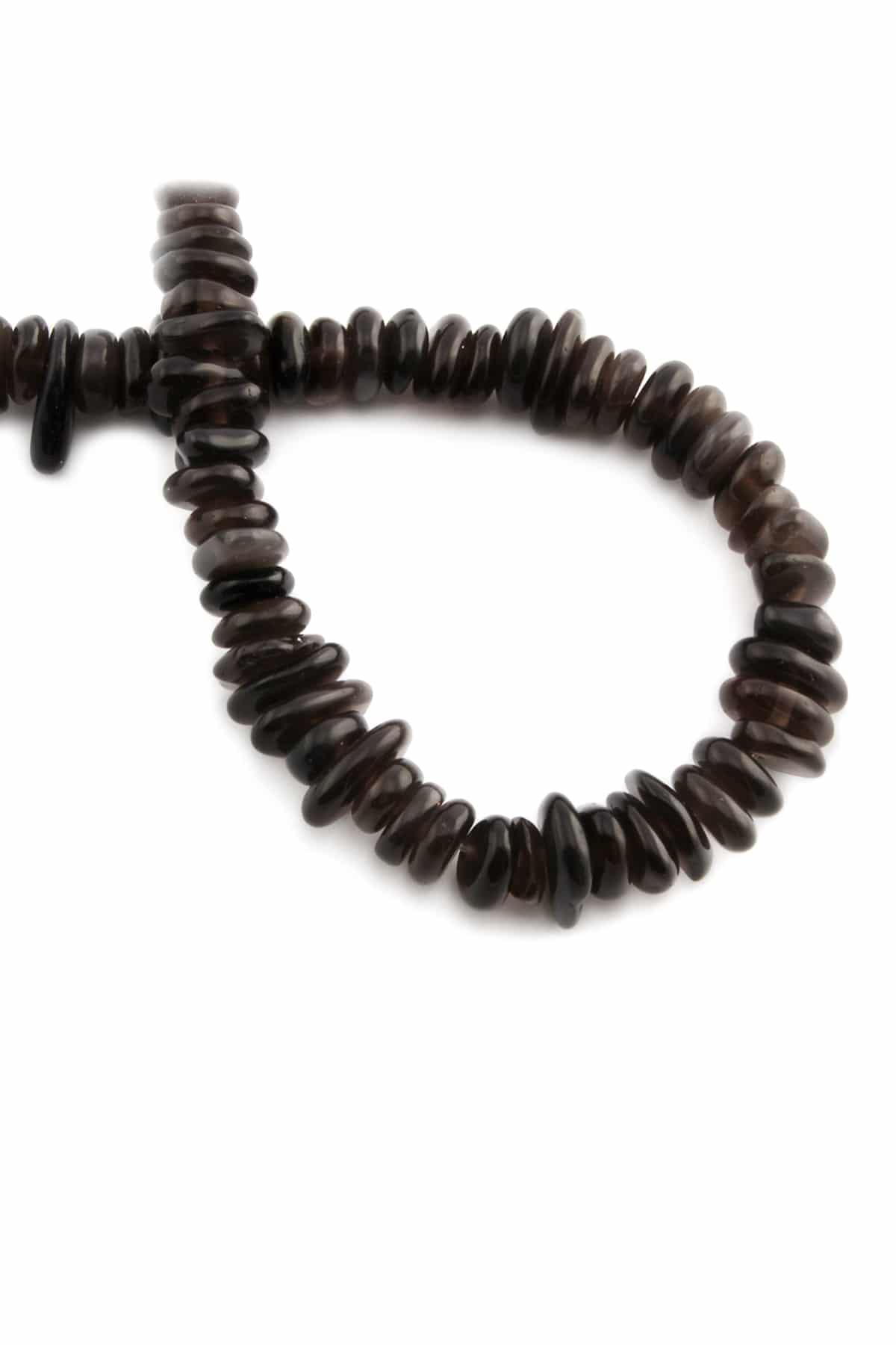 Obsidian Natural Stone Washer Cut 10x4mm String Of Beads