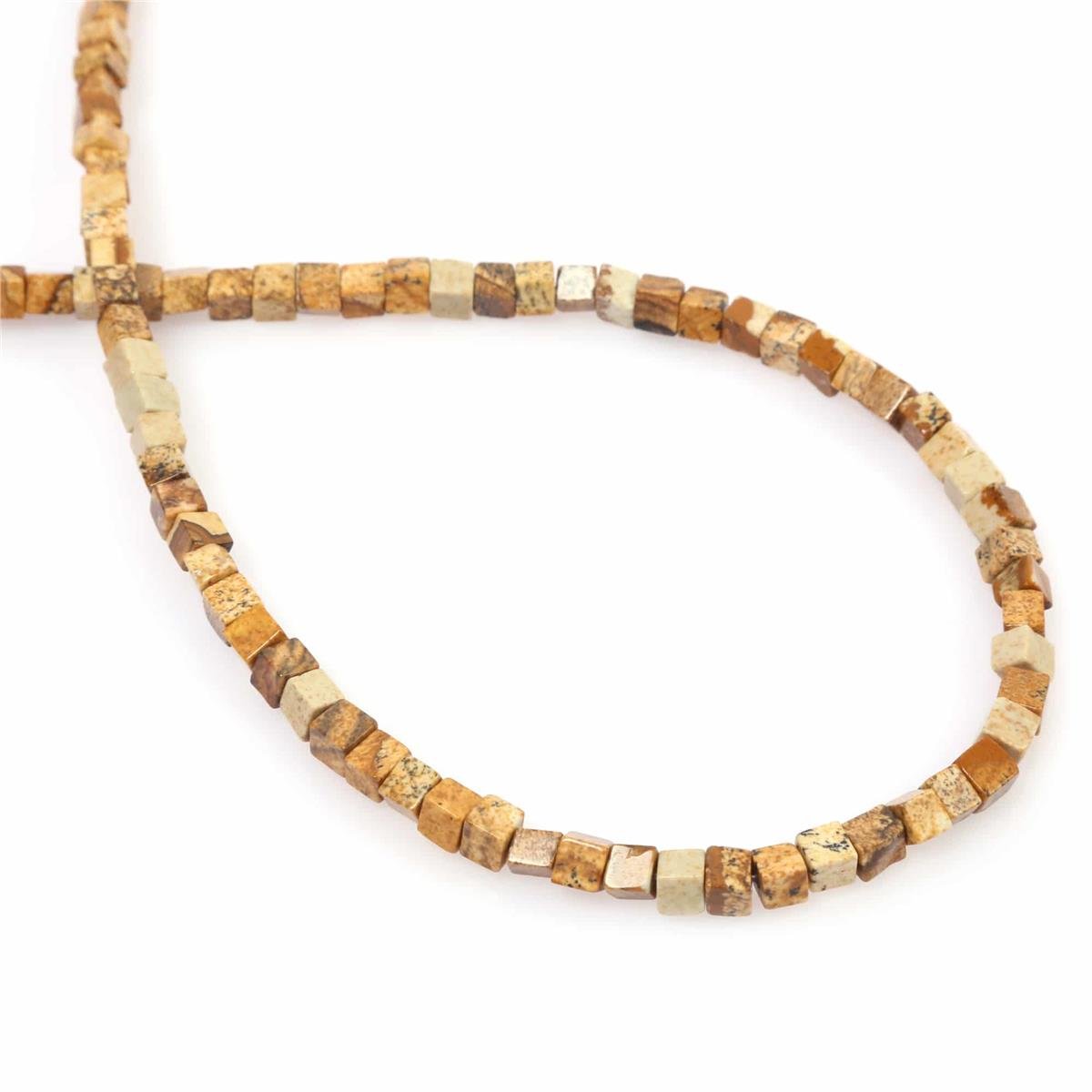 Odun Jasper Doğal Taş Küp Kesim 6x6mm Dizi