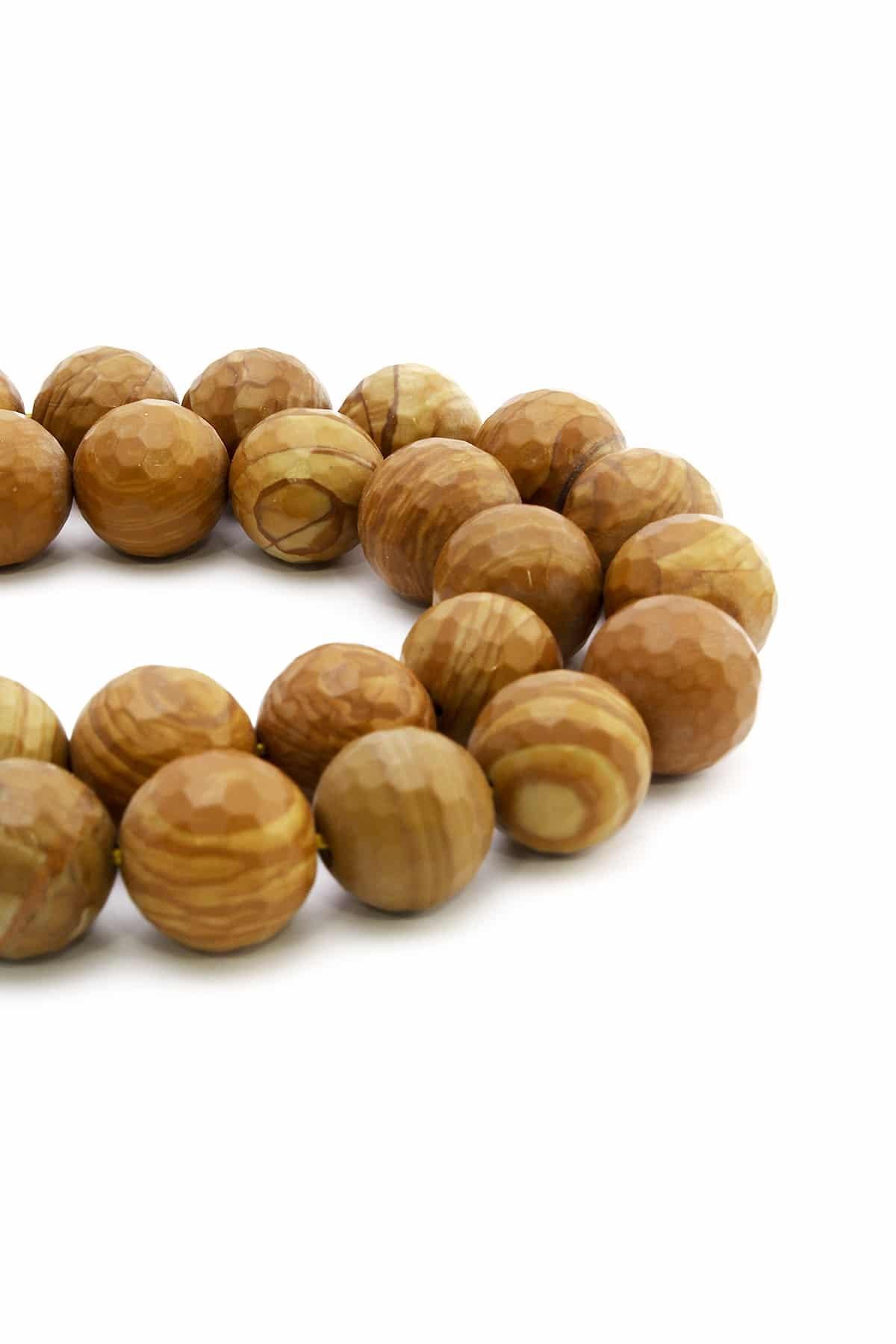 Odun Jasper Doğal Taş Küre Kesim 18mm Dizi