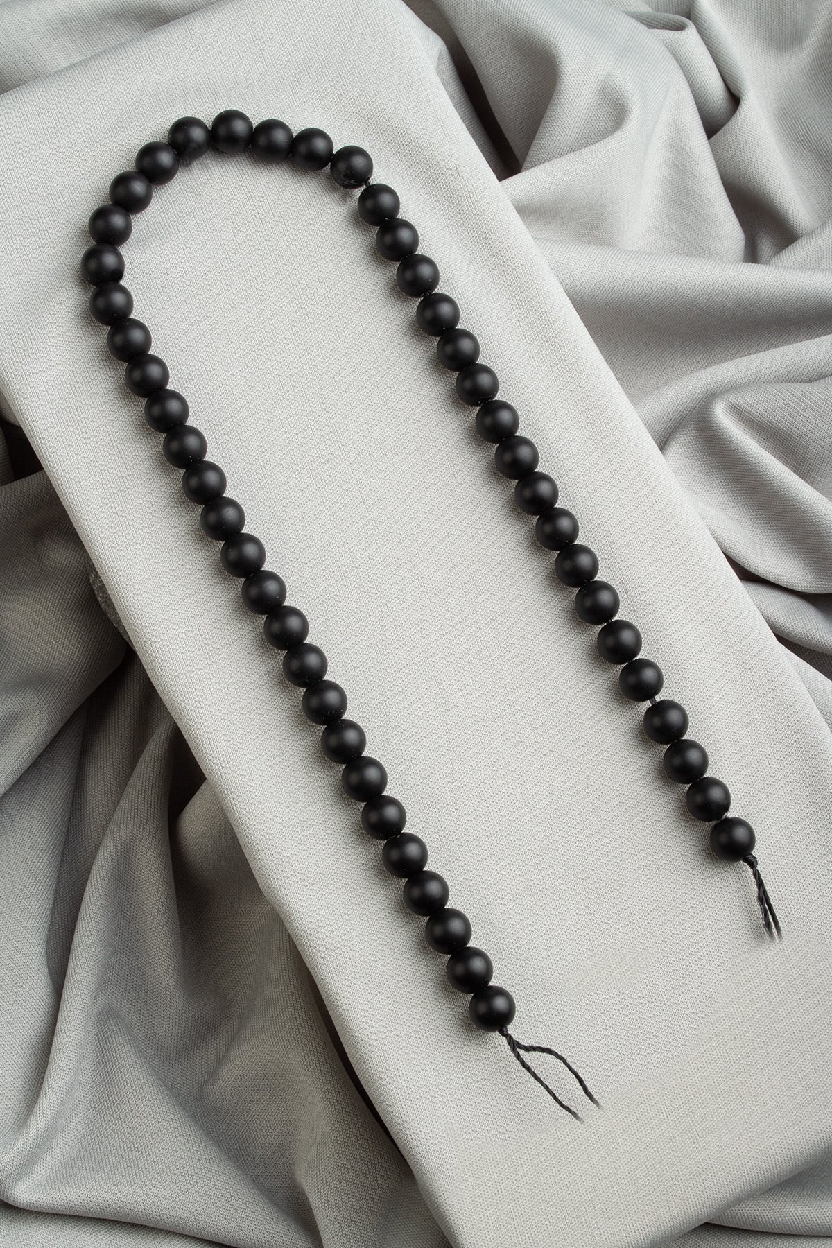 Onyx Natural Stone Matte Globe Cut 8mm String Of Beads