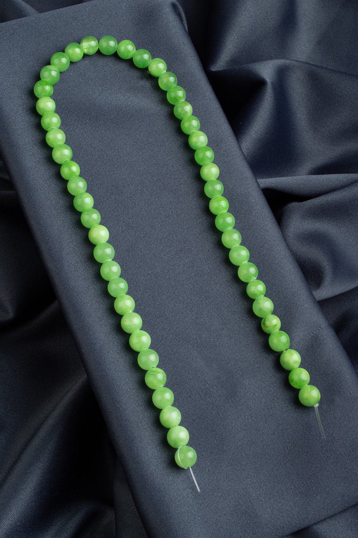 Onyx Natural Stone Green Globe Cut 8mm String Of Beads