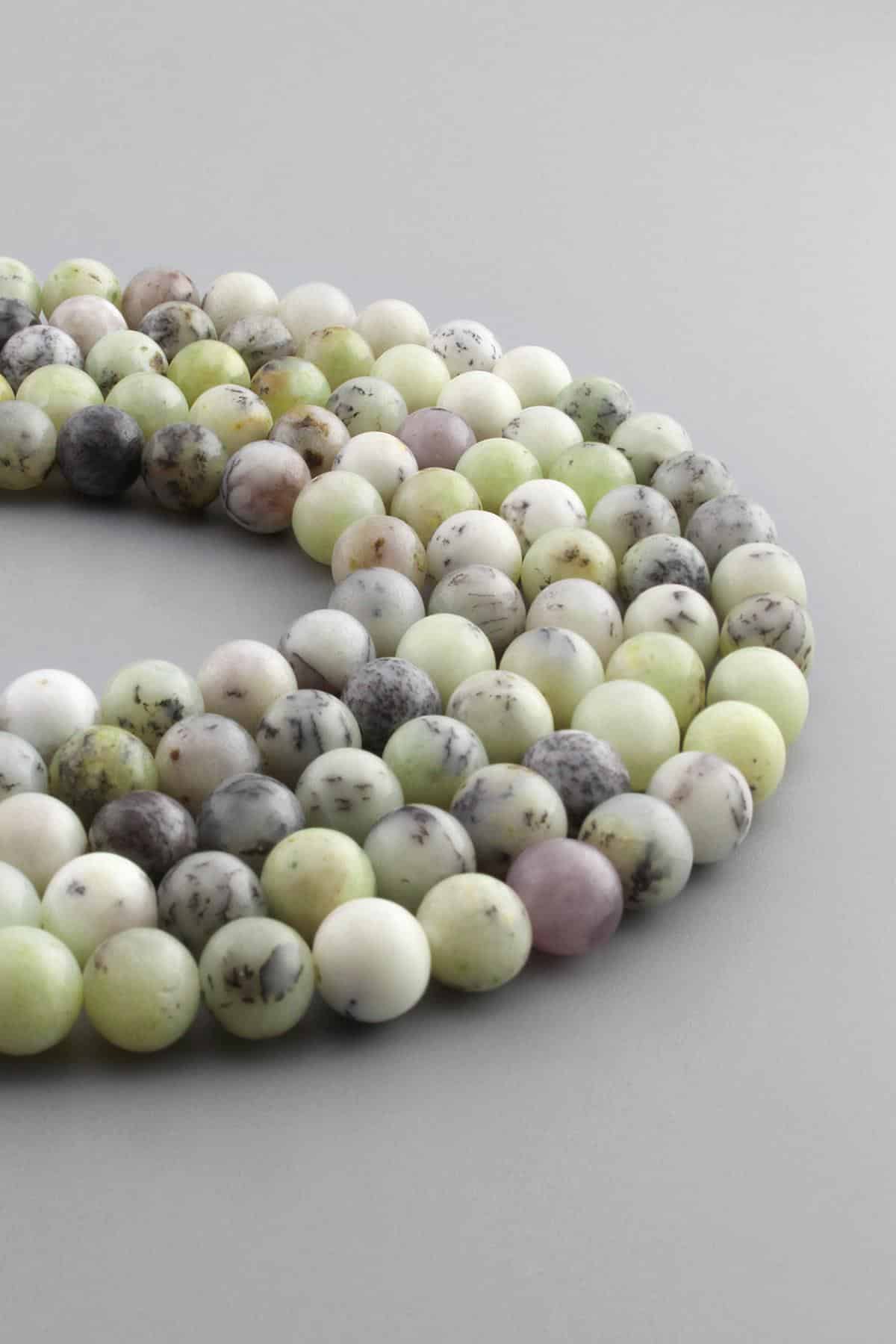 Opal Doğal Taş Parlak Karışık Küre Kesim 8mm Dizi [AA]