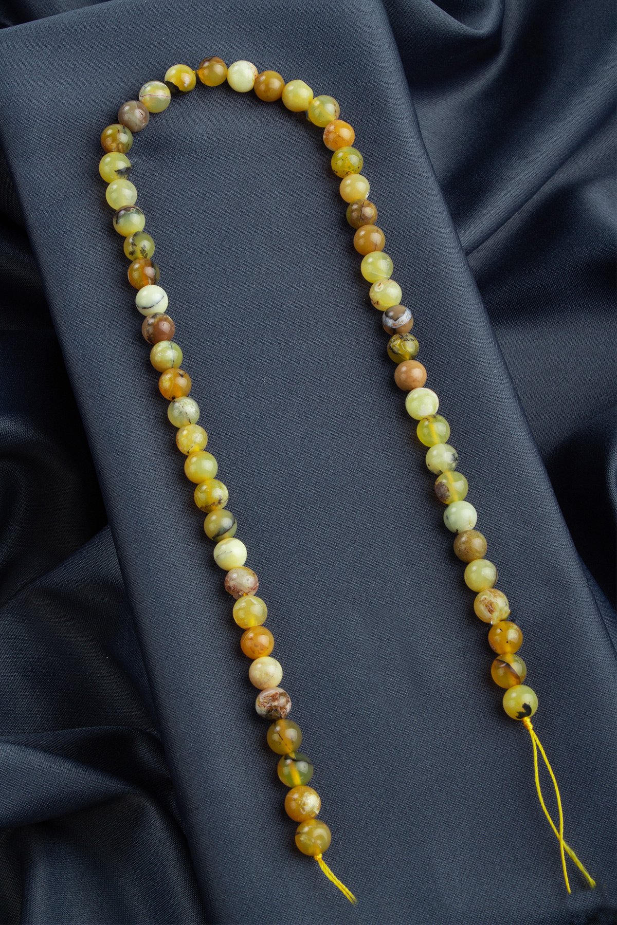 Opal Doğal Taş Parlak Sarı Küre Kesim 8mm Dizi [AA]