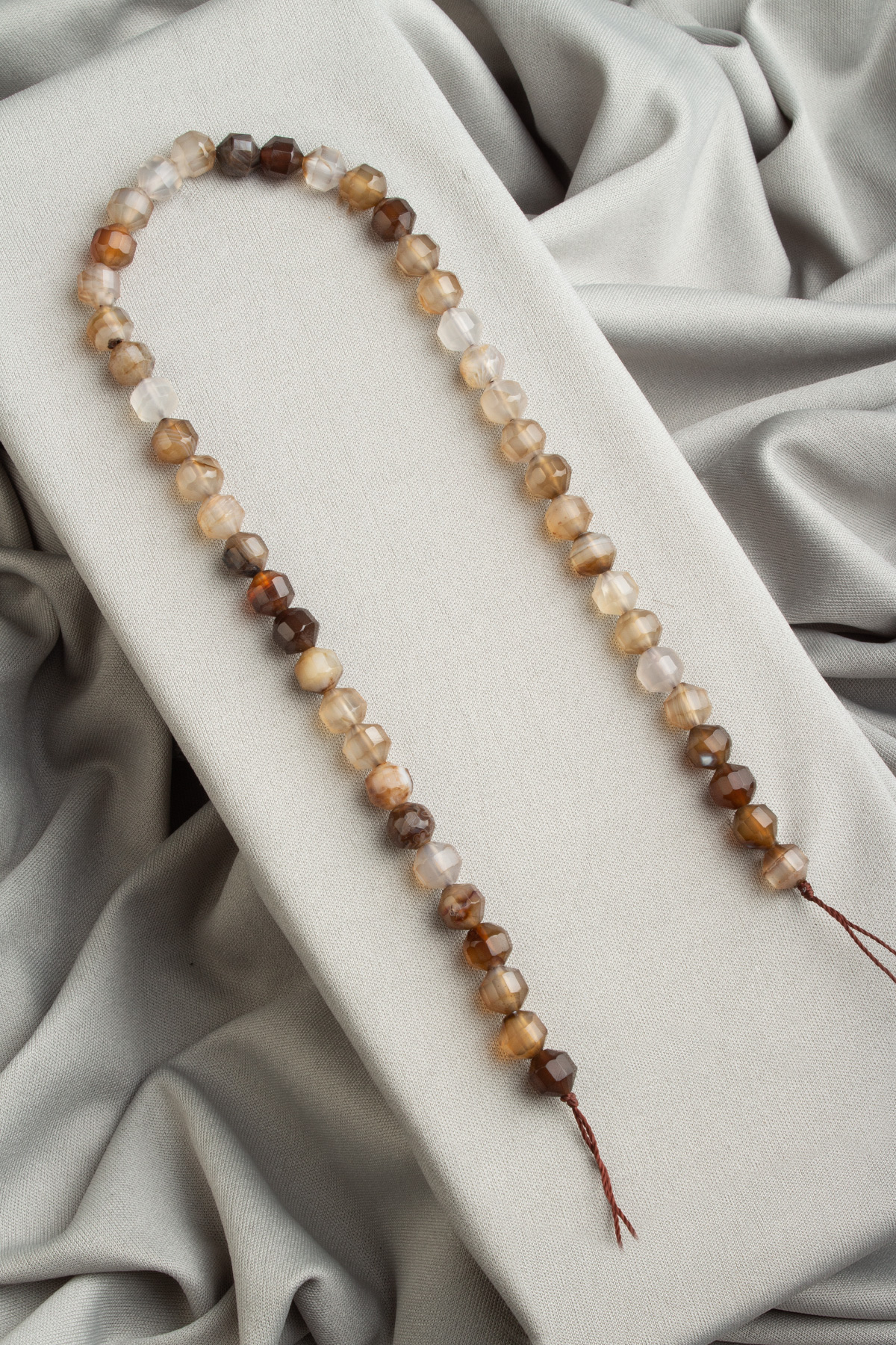 Örümcek Akik Doğal Taş Parlak Hegzagonal Kesim 8mm Dizi [AA]