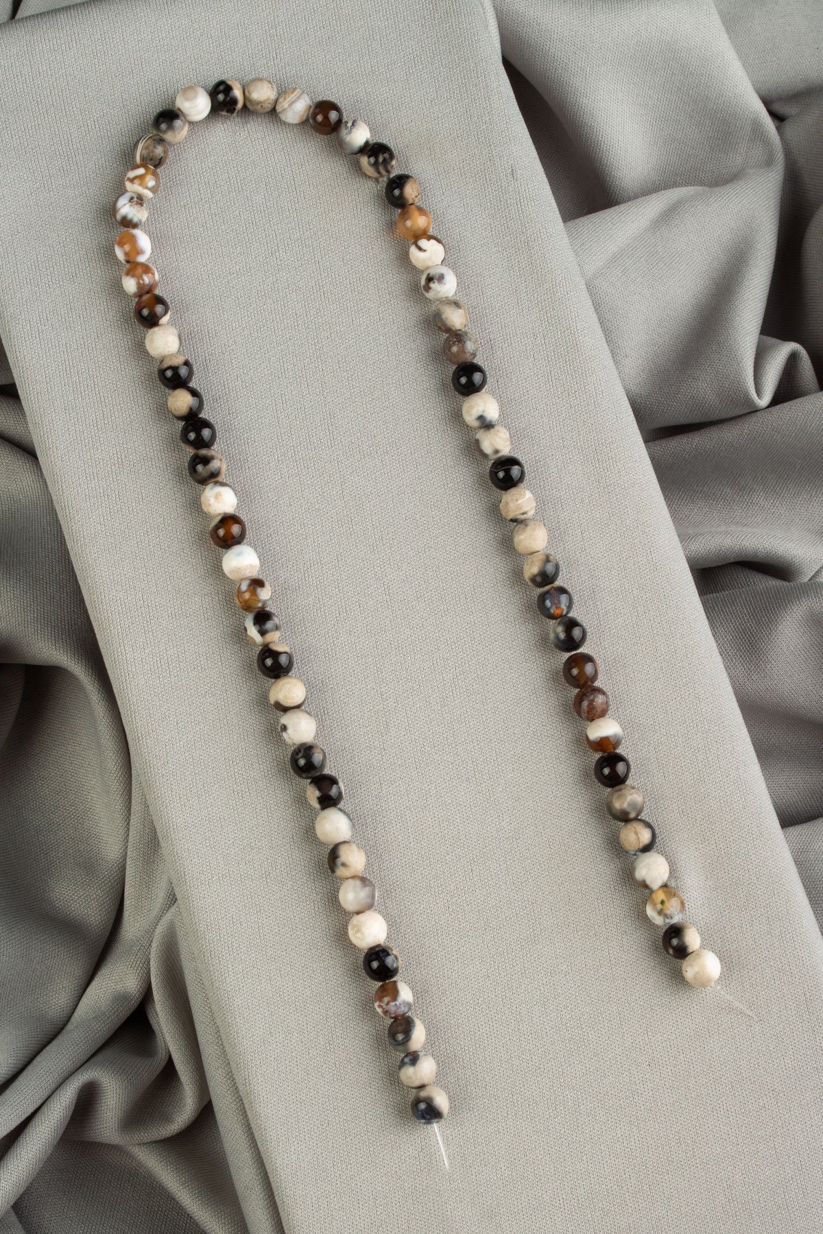 Pat Pat Akik Doğal Taş Parlak Kahverengi Küre Kesim 6mm Dizi [AA]