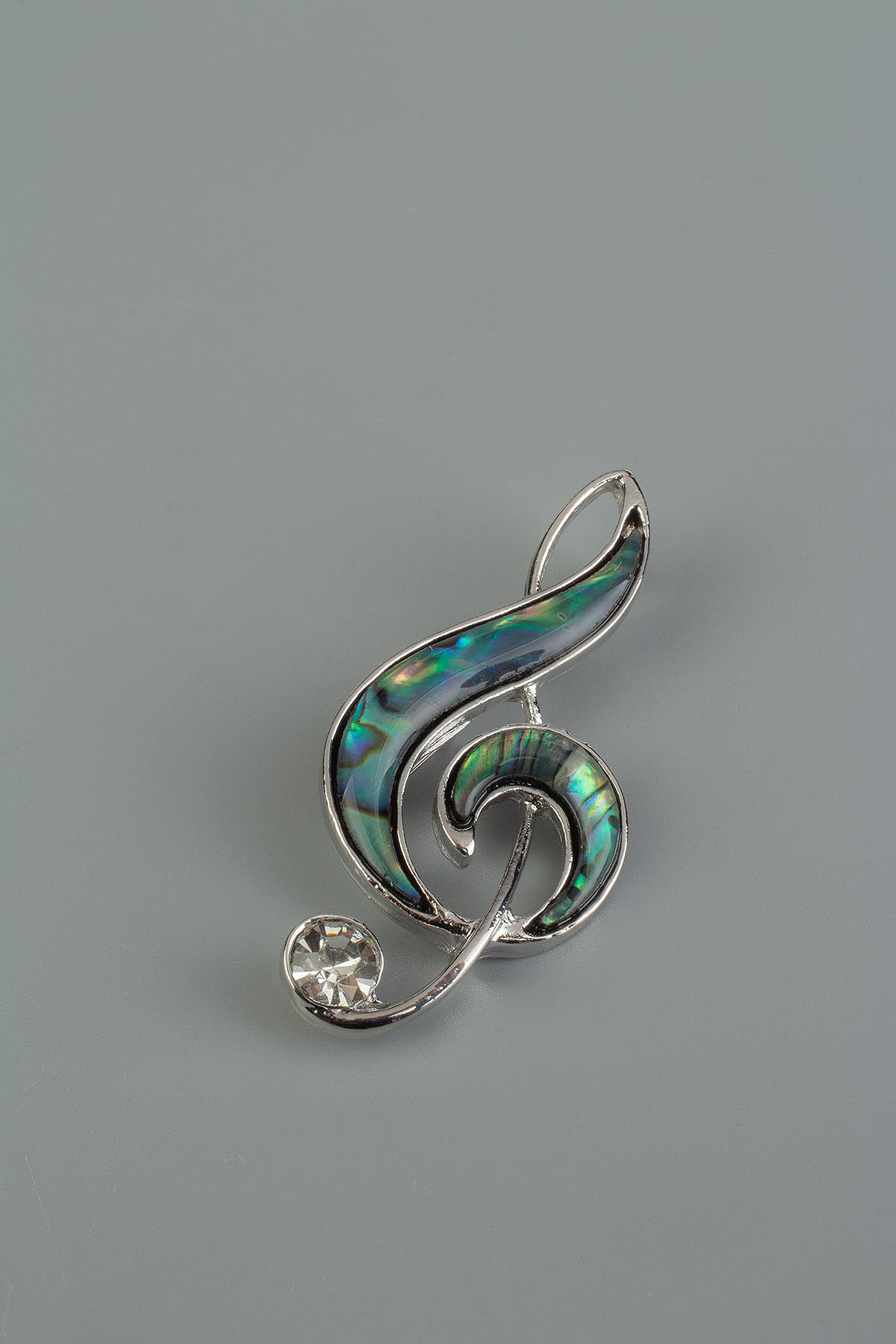 Paua Doğal Taş Nota Broş