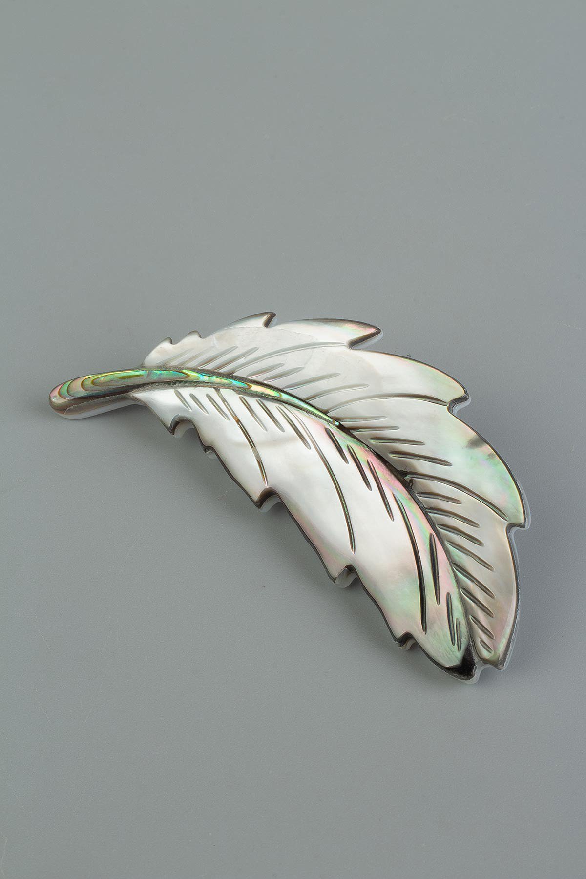 Paua Doğal Taş Yaprak Broş