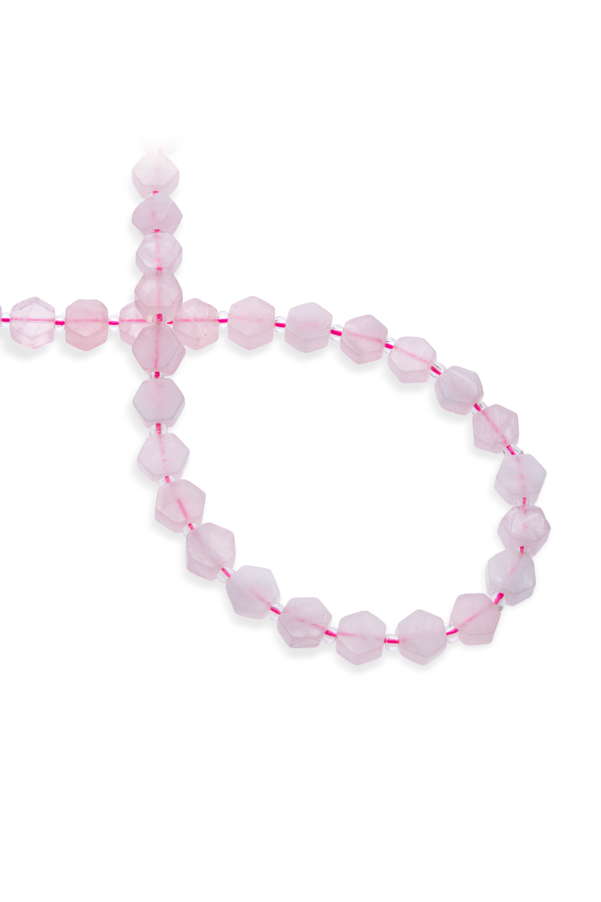 Pembe Kuvars Doğal Taş 9x5mm Dizi