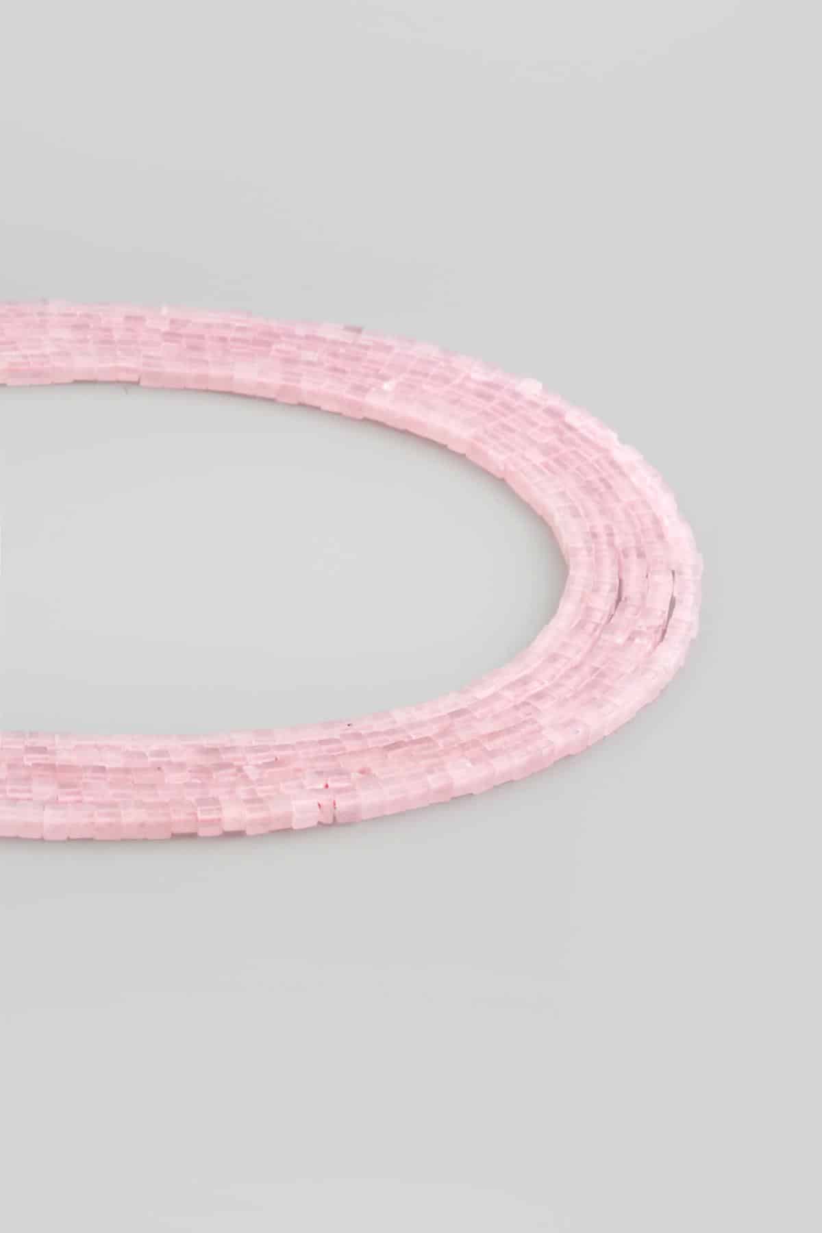 Pembe Kuvars Doğal Taş Parlak Pembe Küp Kesim 2x2mm Dizi [AA]