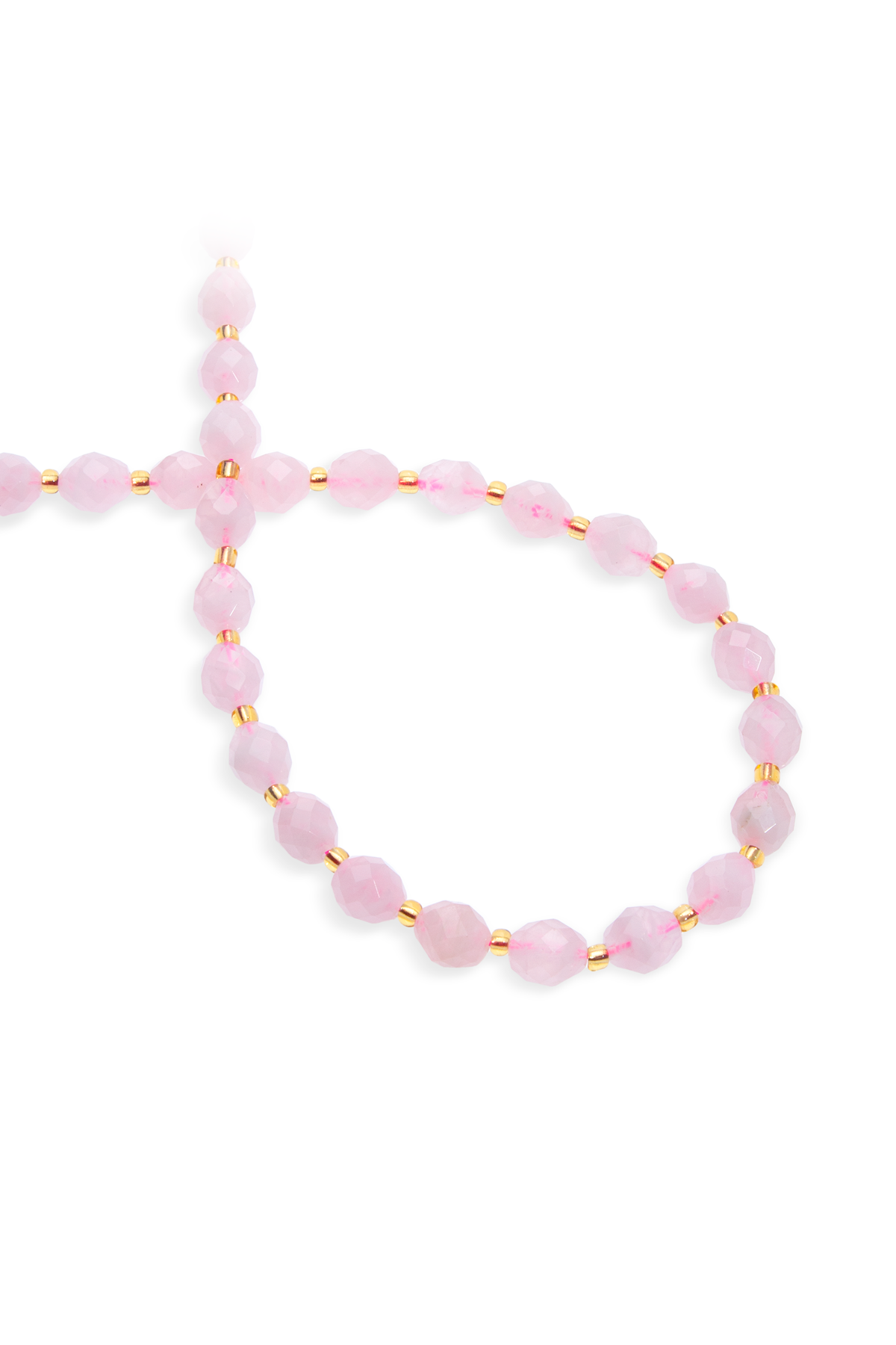 Pembe Kuvars Taşı Özel Faset Kesim 8x6mm Dizi [AA]