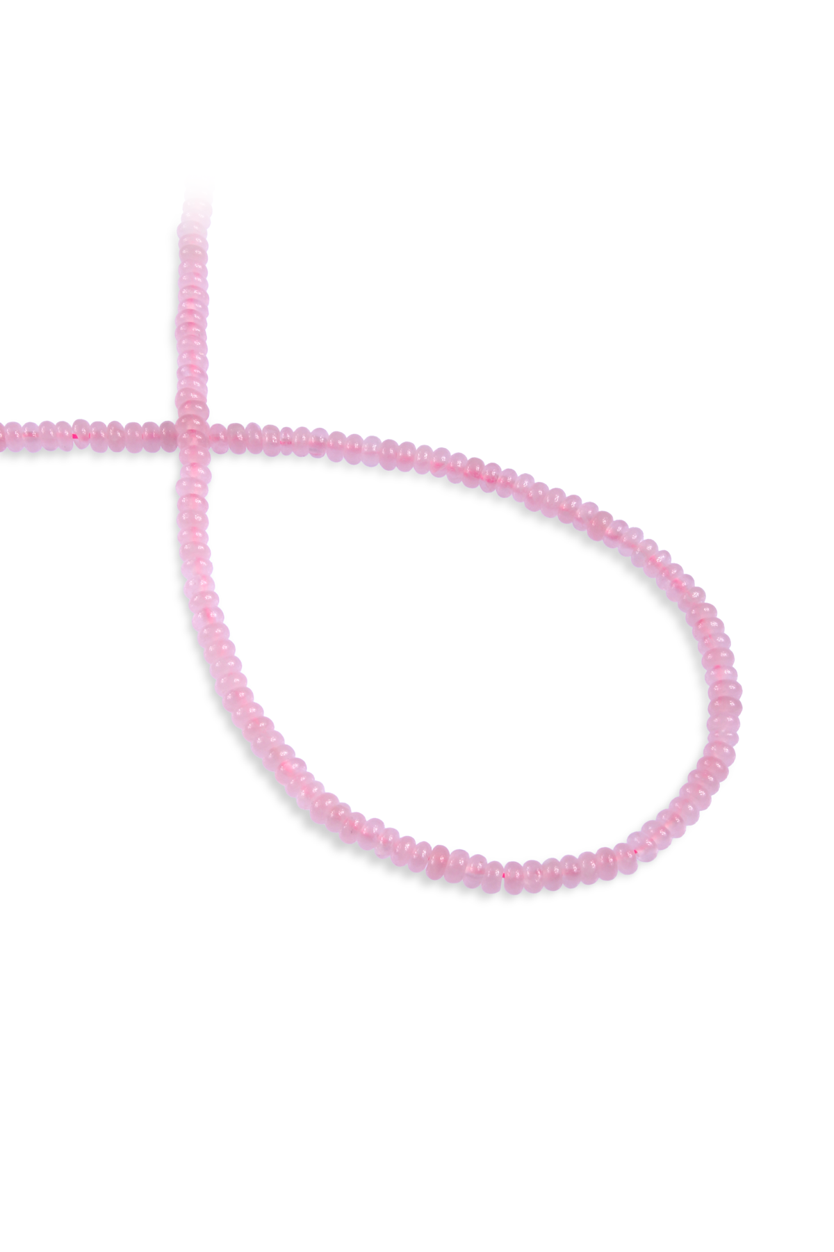 Pembe Kuvars Doğal Taş Parlak Rondela Kesim 2x4mm Dizi