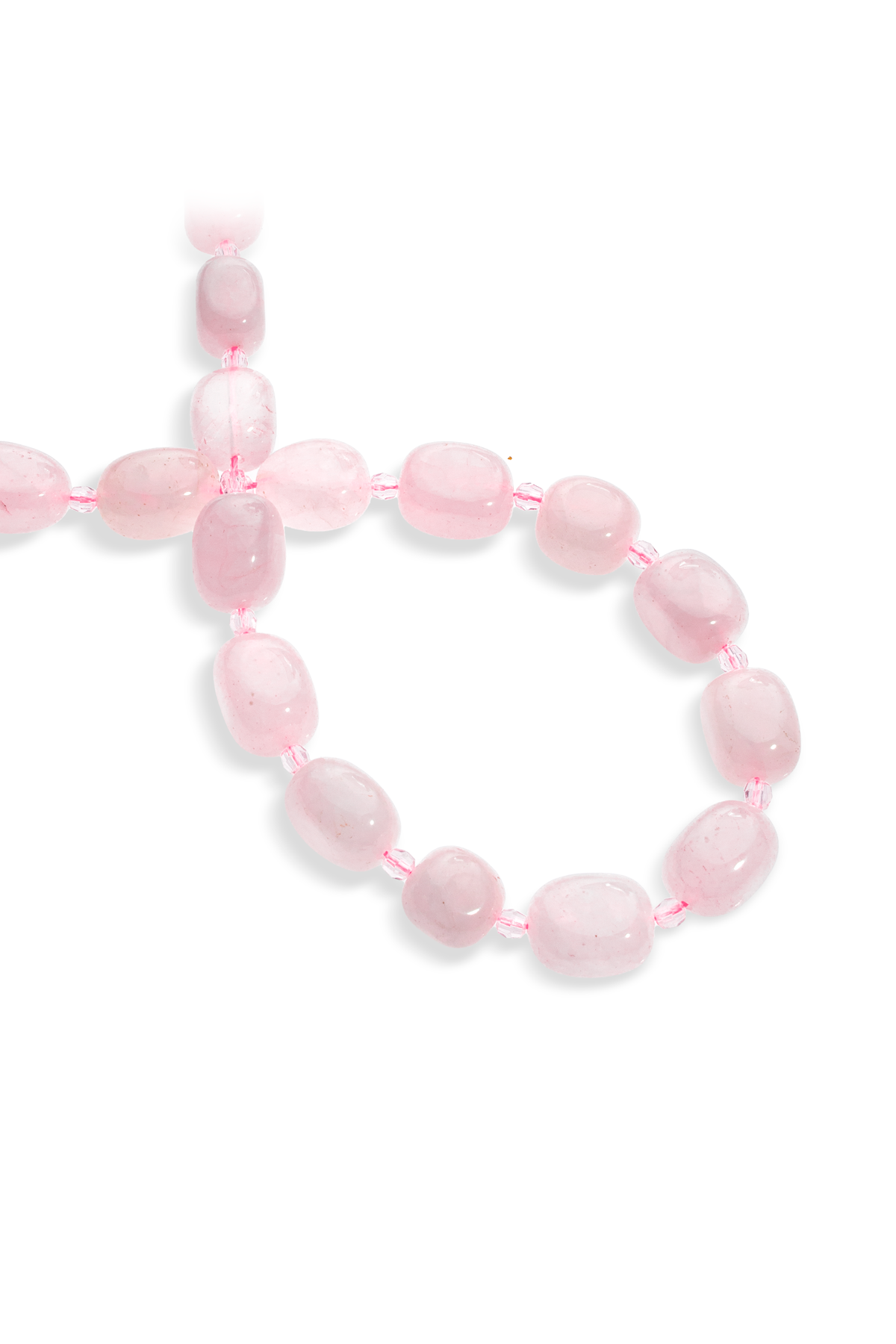 Pembe Kuvars Doğal Taş Parlak Tımbıl Kesim 10x13mm Dizi